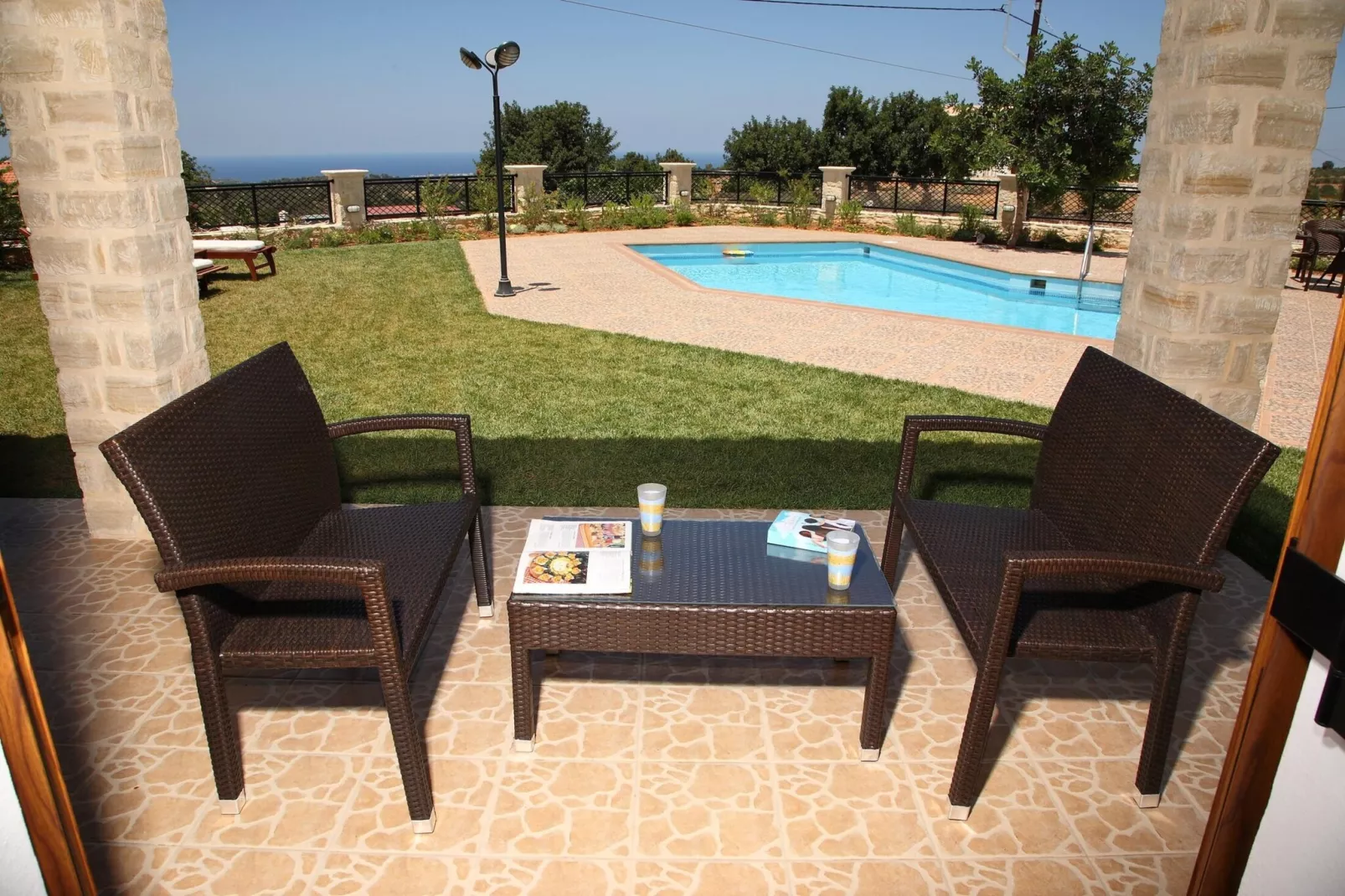 Agnanti Marina villa with private pool-Terrace balcony