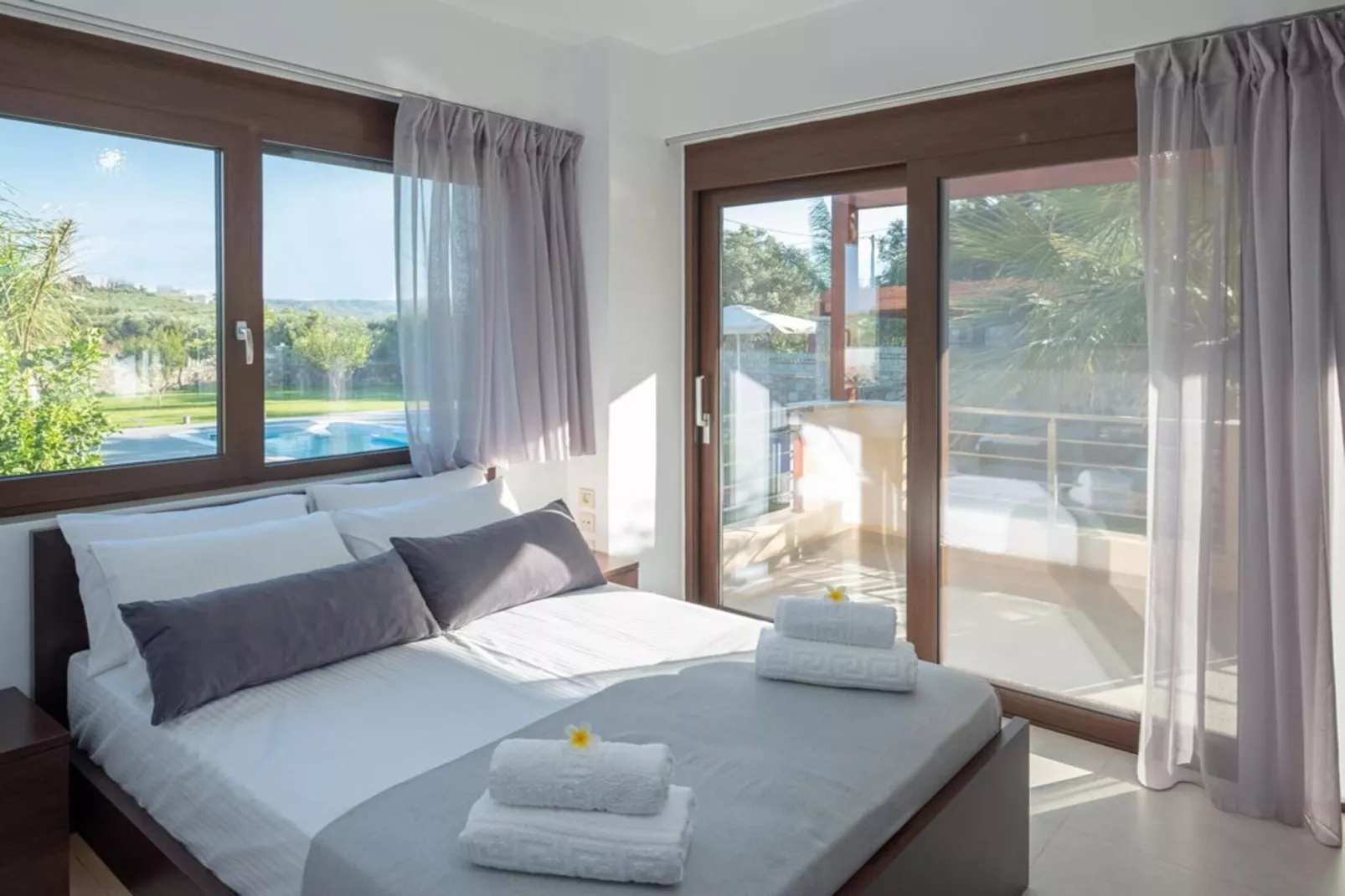Villa David with private pool-Chambre
