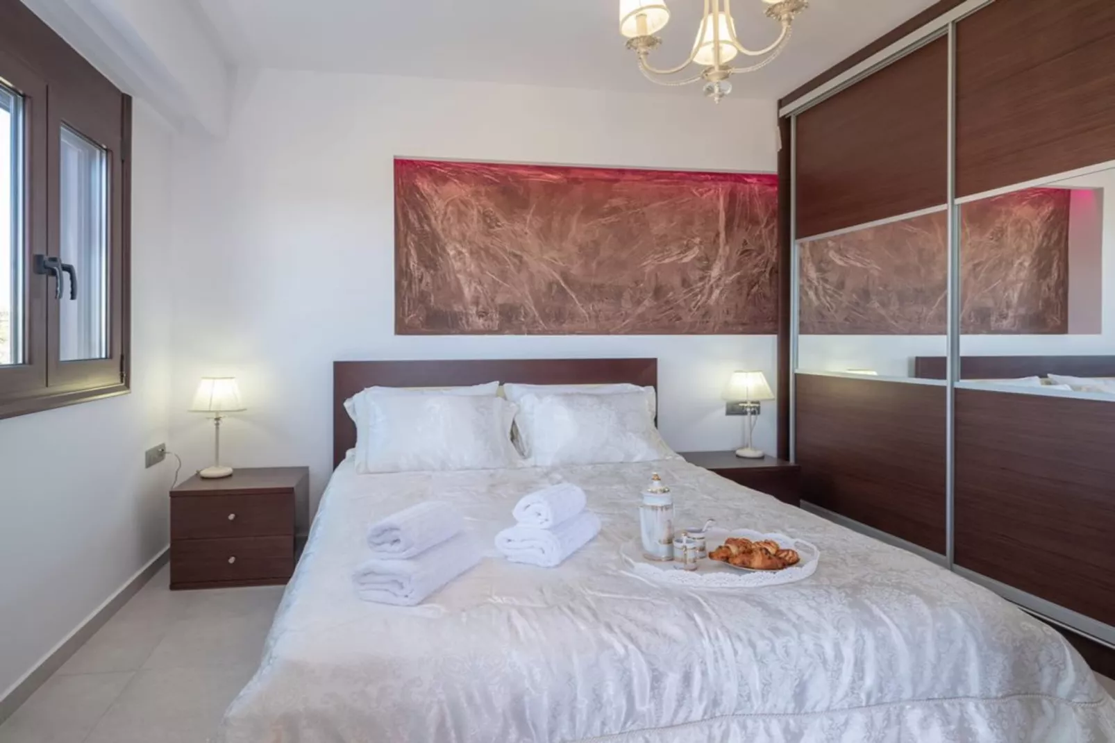 Villa David with private pool-Chambre