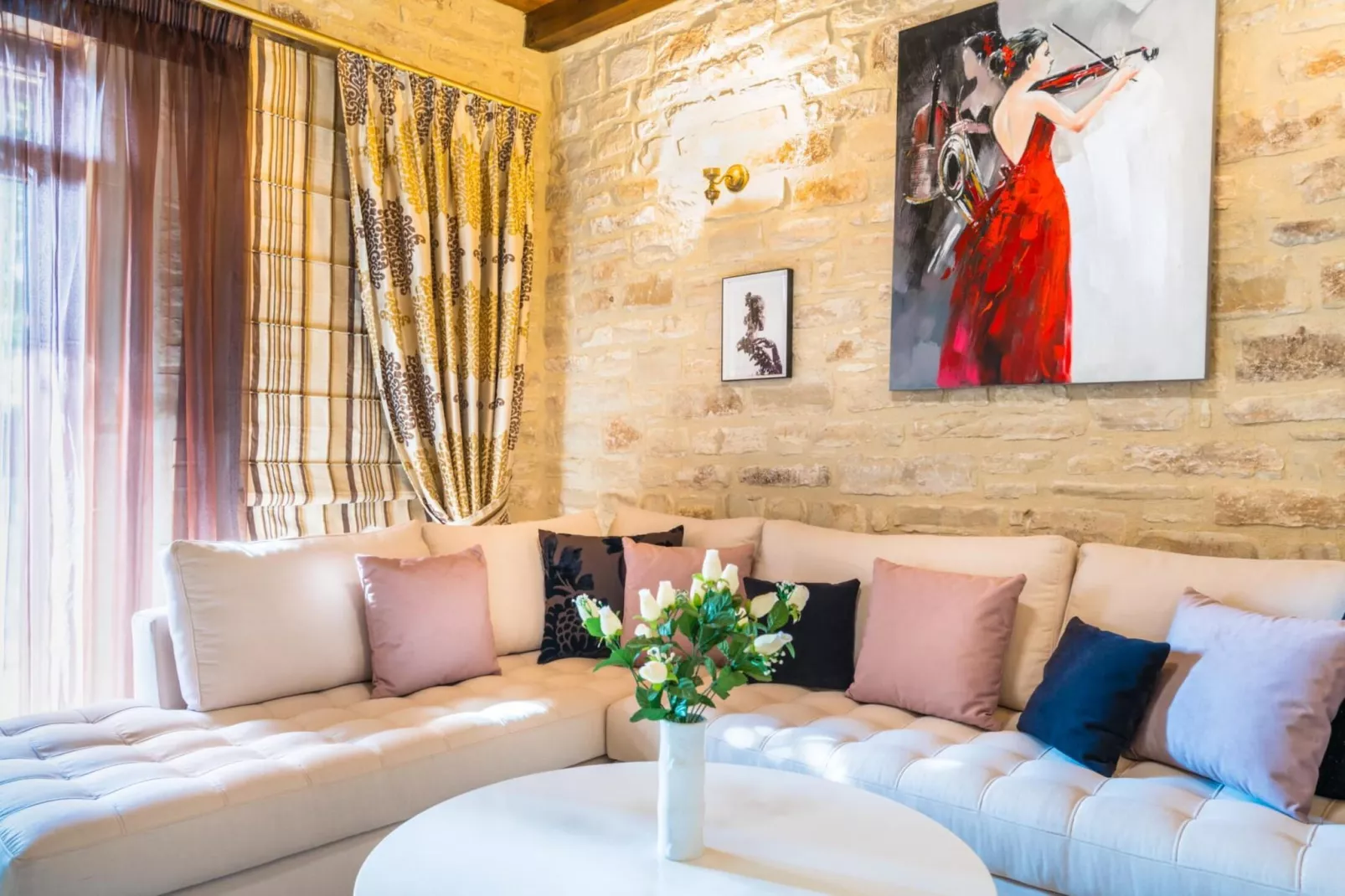 Villa Marcos Chara in Asteri-Living room