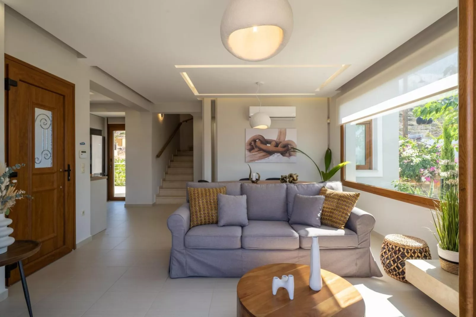 Villa Dimitra with swimming pool-Living room
