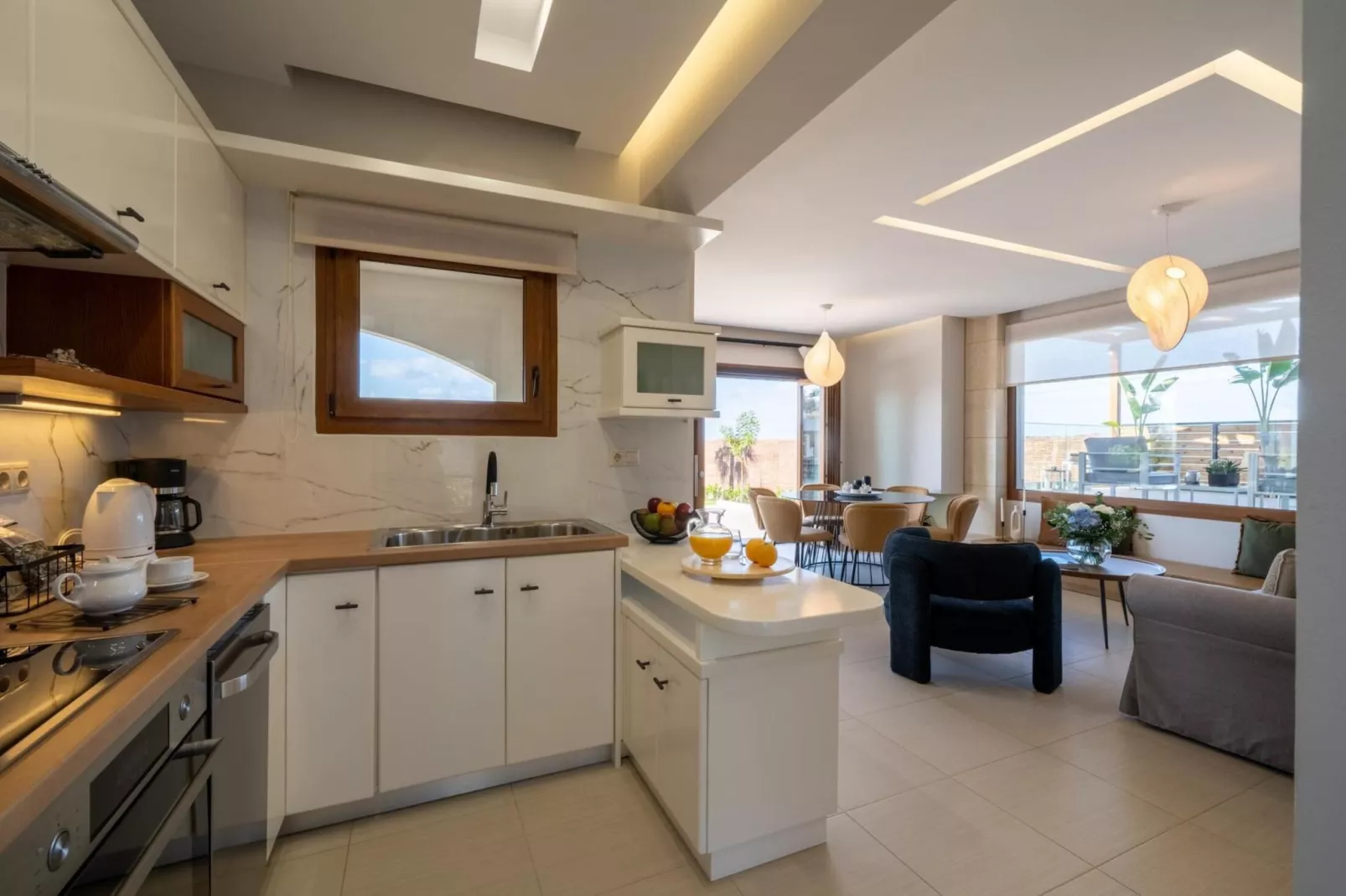 Villa Dimitra with swimming pool-Kitchen