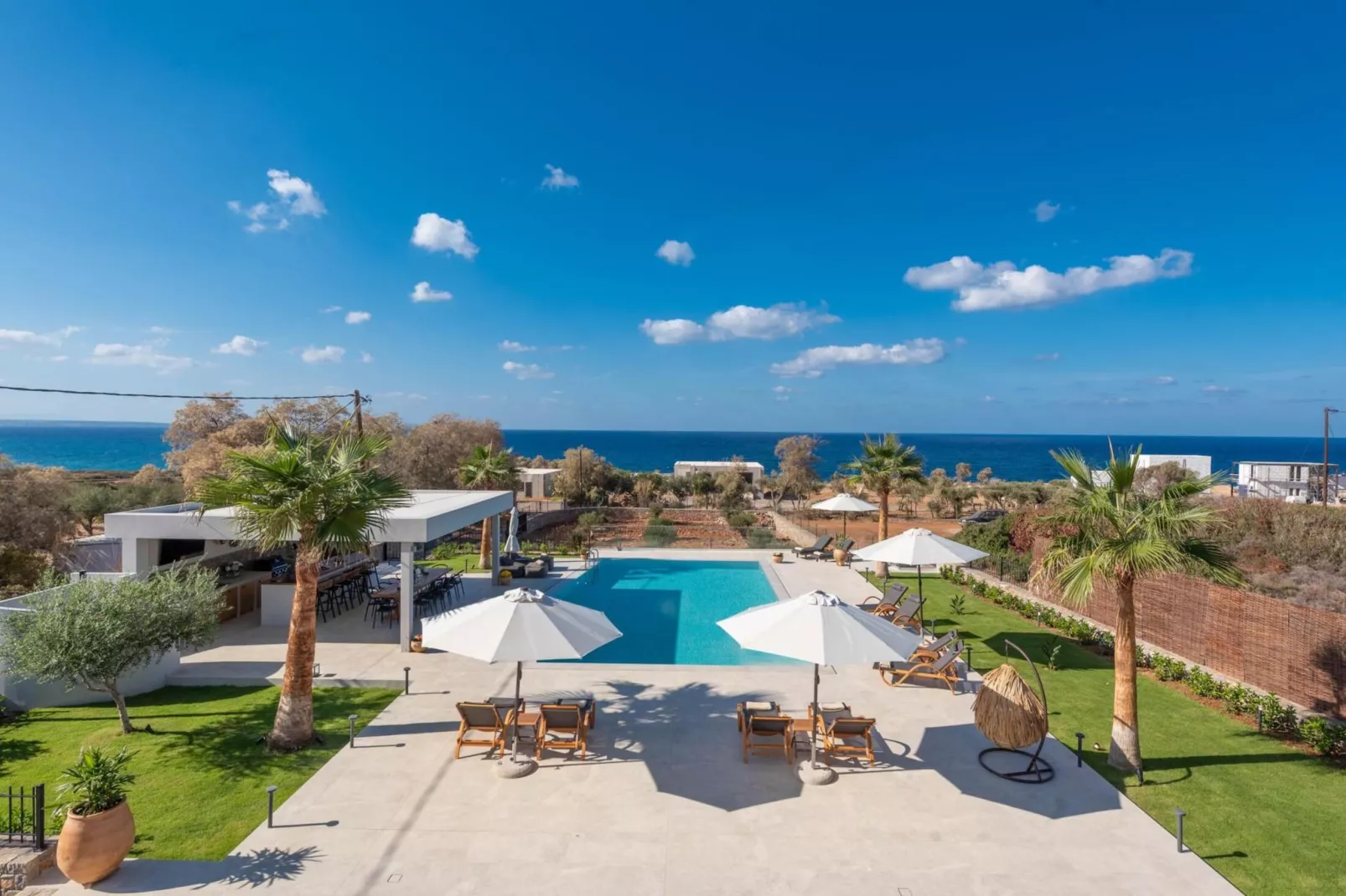 Villa Dimitra with swimming pool-View summer
