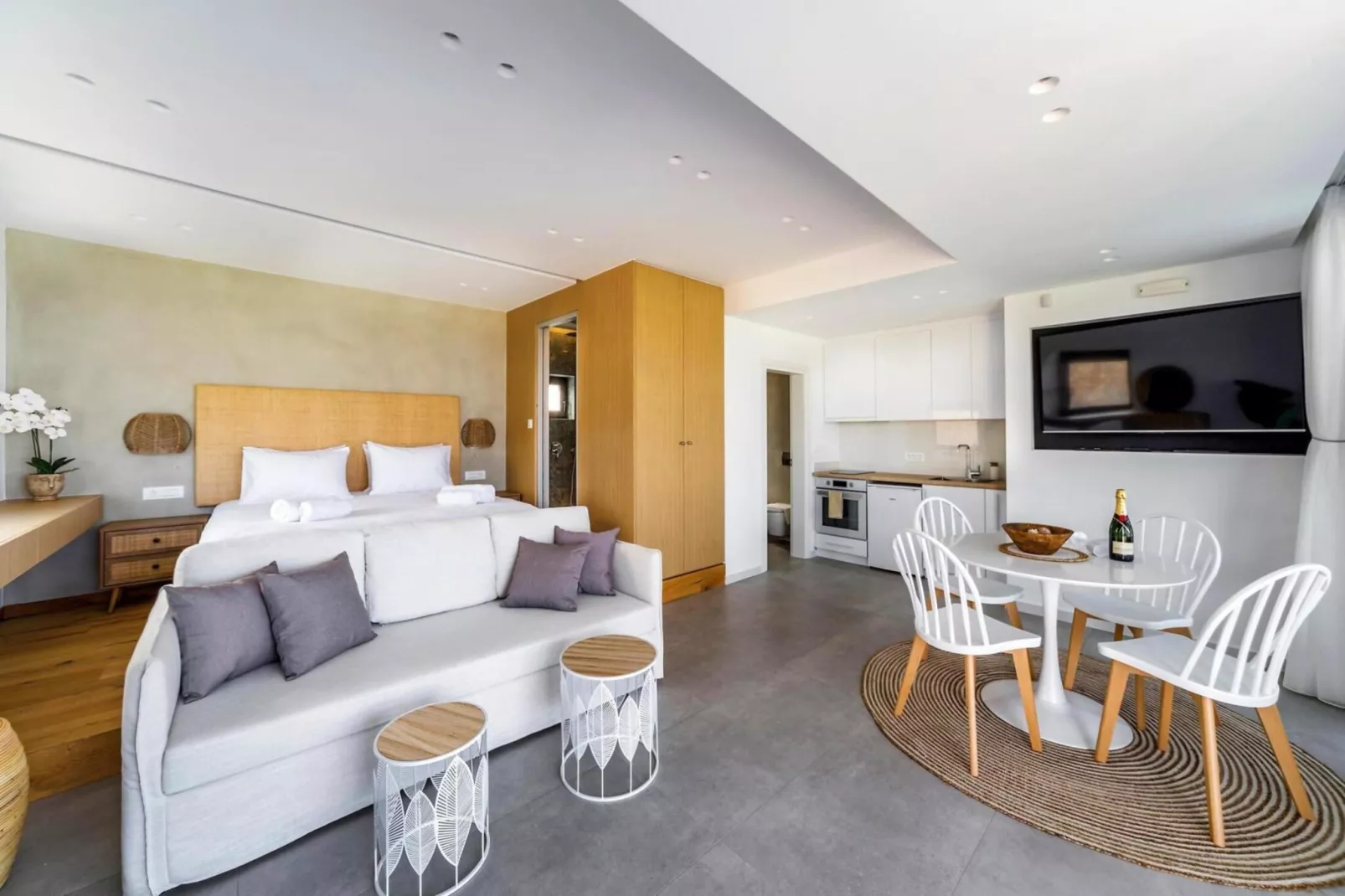 Villa Kamelia with pool-Living room