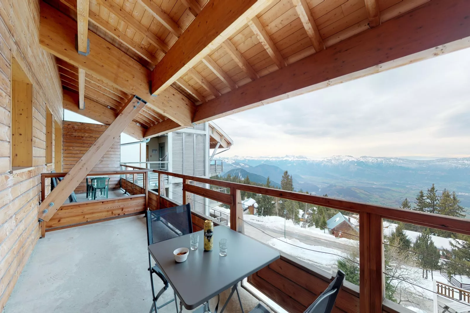 Vercors 2 032-FAMILLE & MONTAGNE studio 4 pers-Terrace balcony
