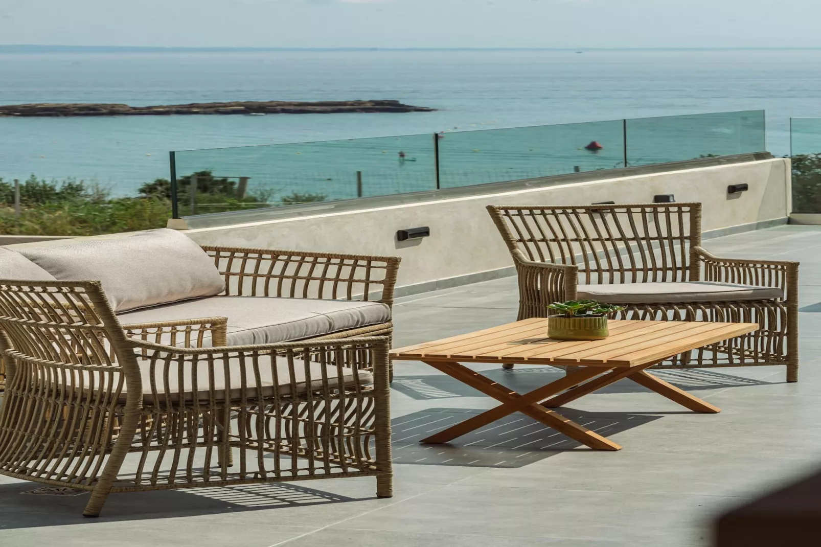 Luxury Villa Mon II Vassilikos-Terrace balcony