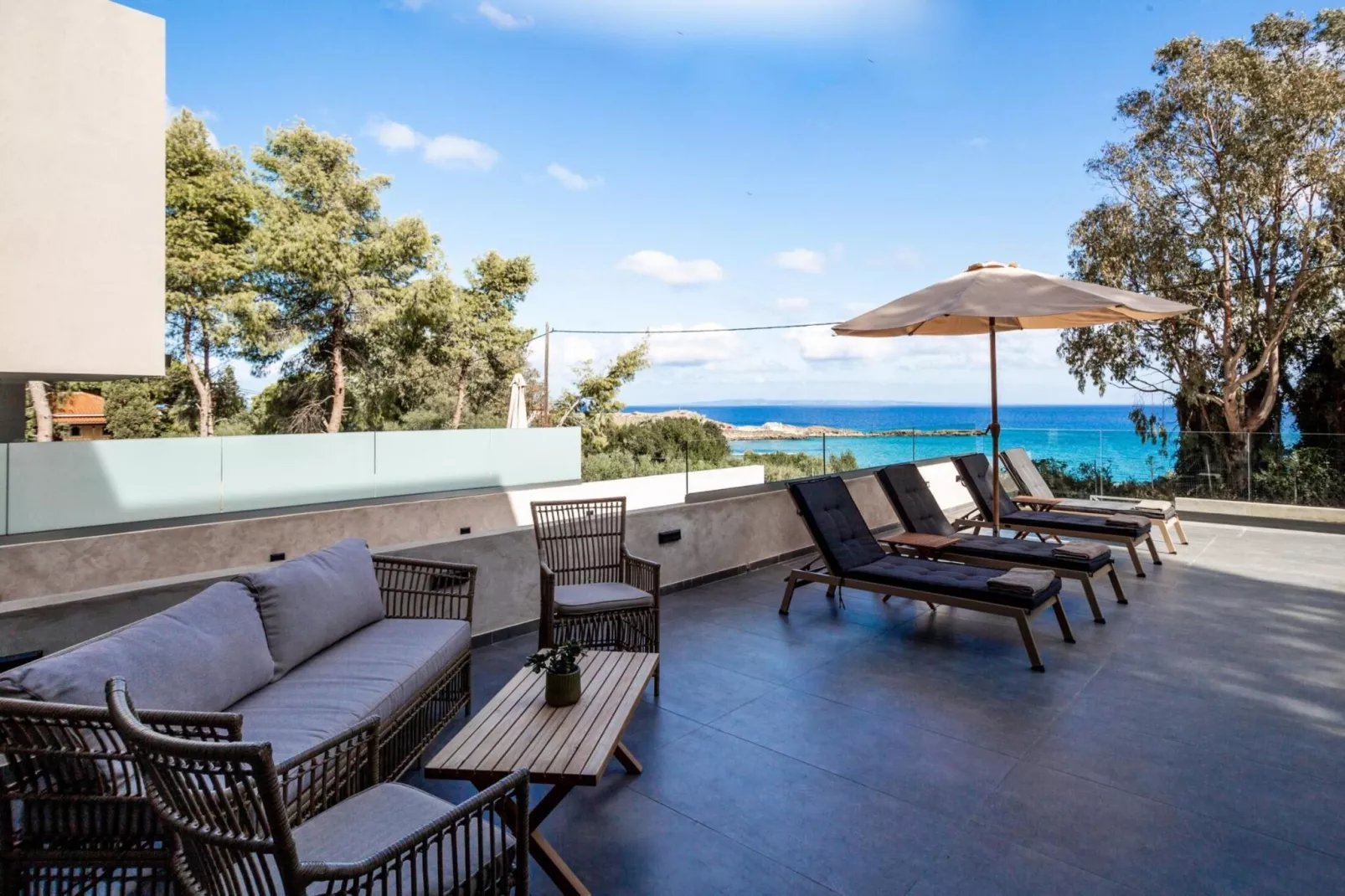 Luxury Villa Mon II Vassilikos-Terrace balcony