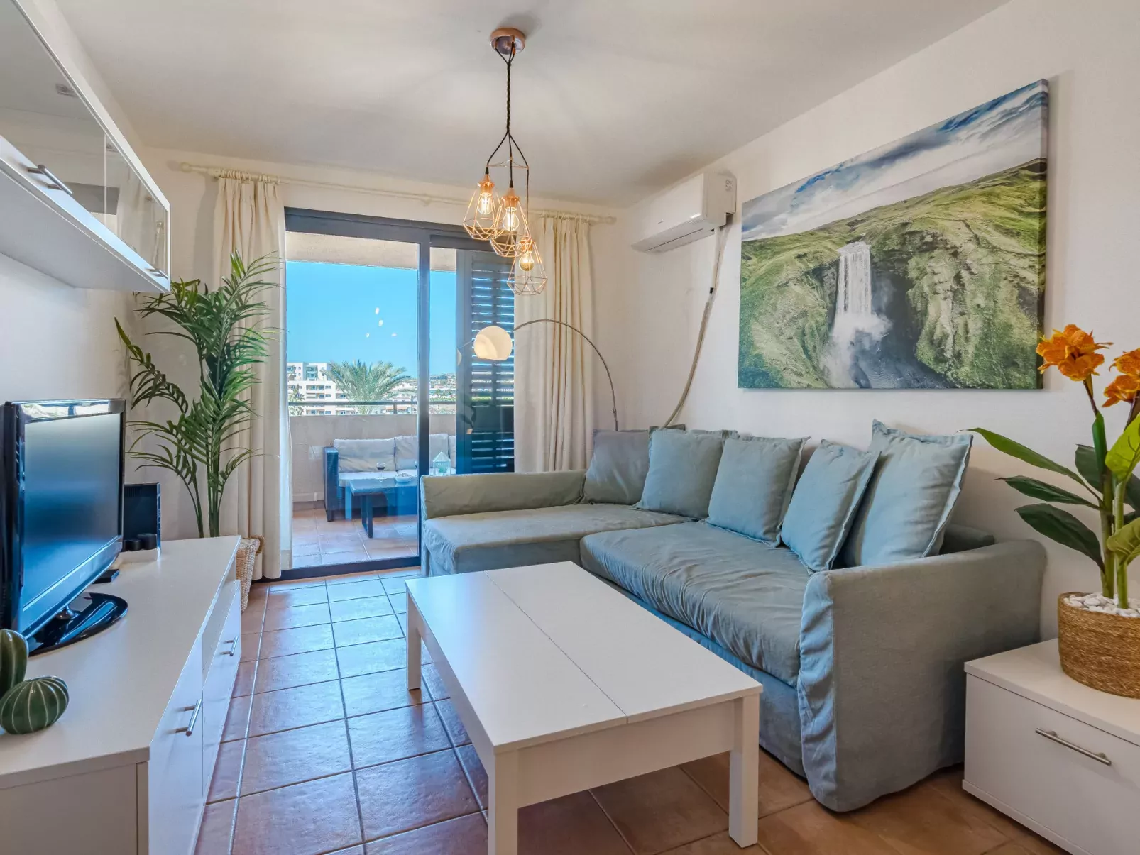 Vista oceano y piscinas Paraiso-Dedans
