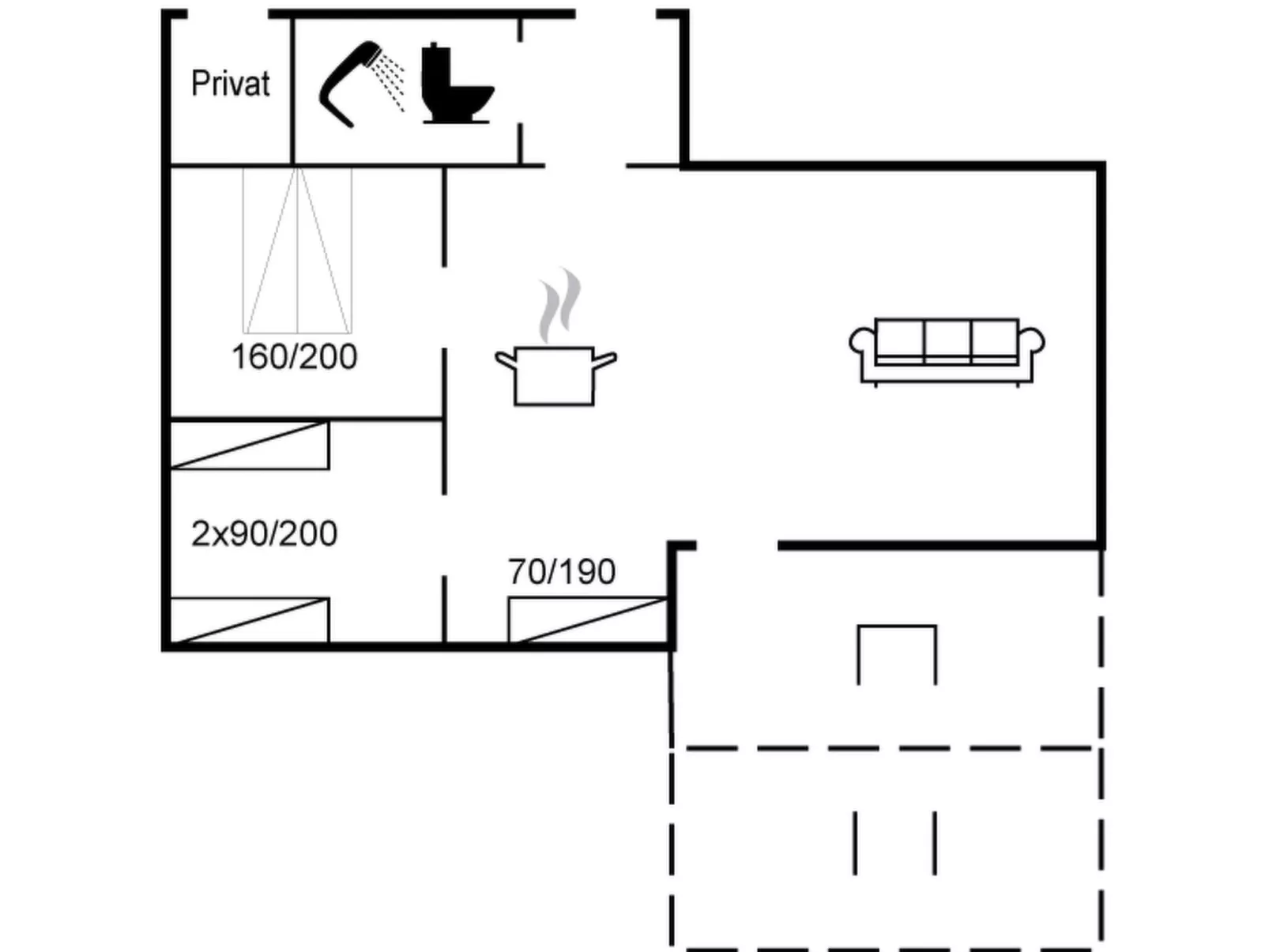 "Fulk" - 150m from the sea-Inside