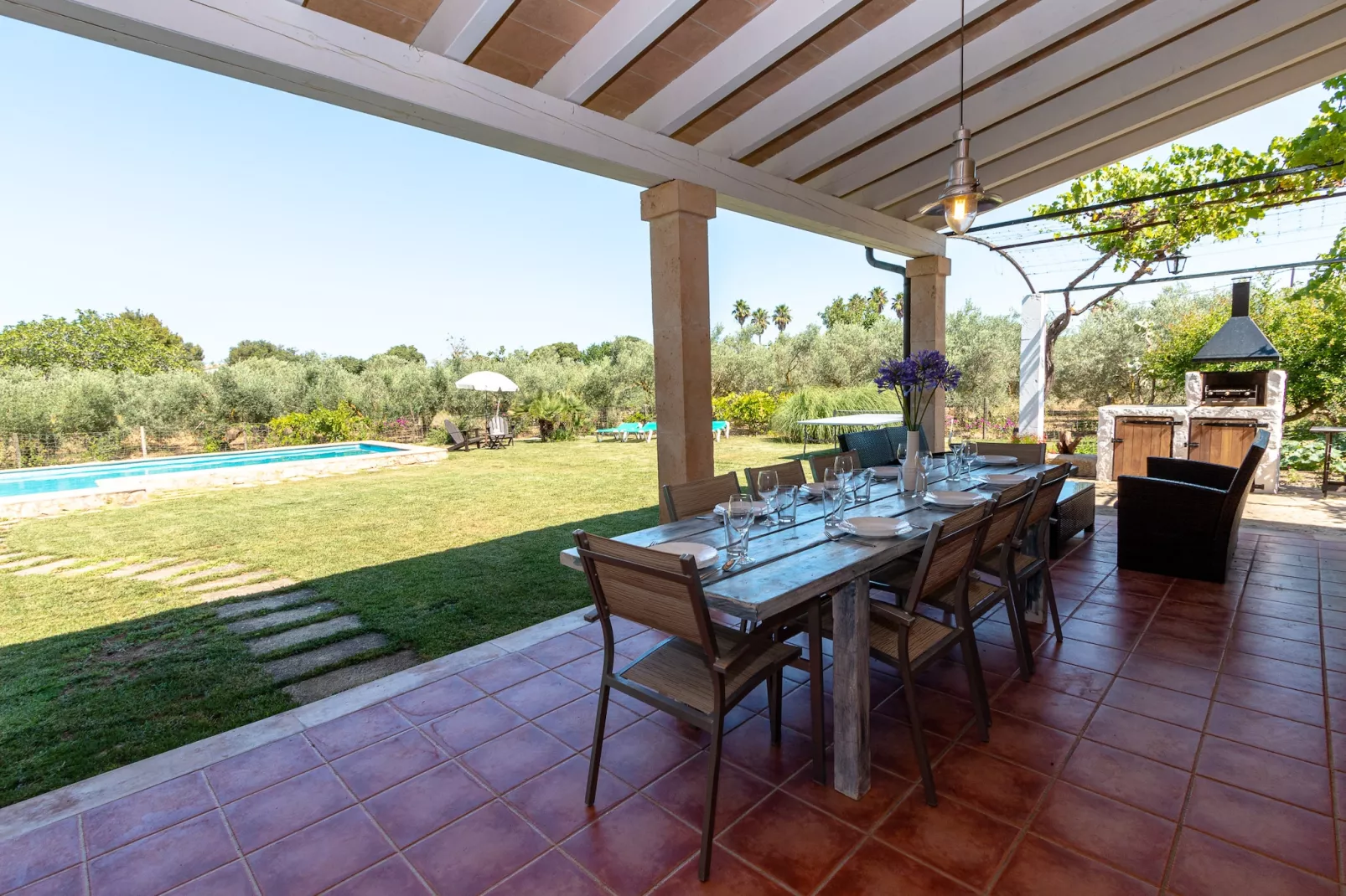 Cal Mercader Gran Villa con Piscina y Jardín-Terrasse