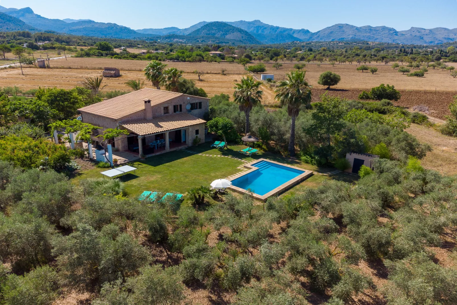 Cal Mercader Gran Villa con Piscina y Jardín-Außenbereich