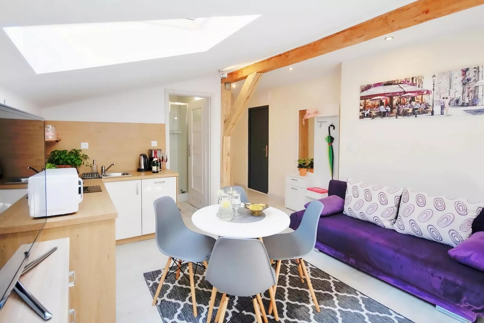 Studio 3-osobowe nr 1 30 m2 na poddaszu Ustronie Morskie-Living room