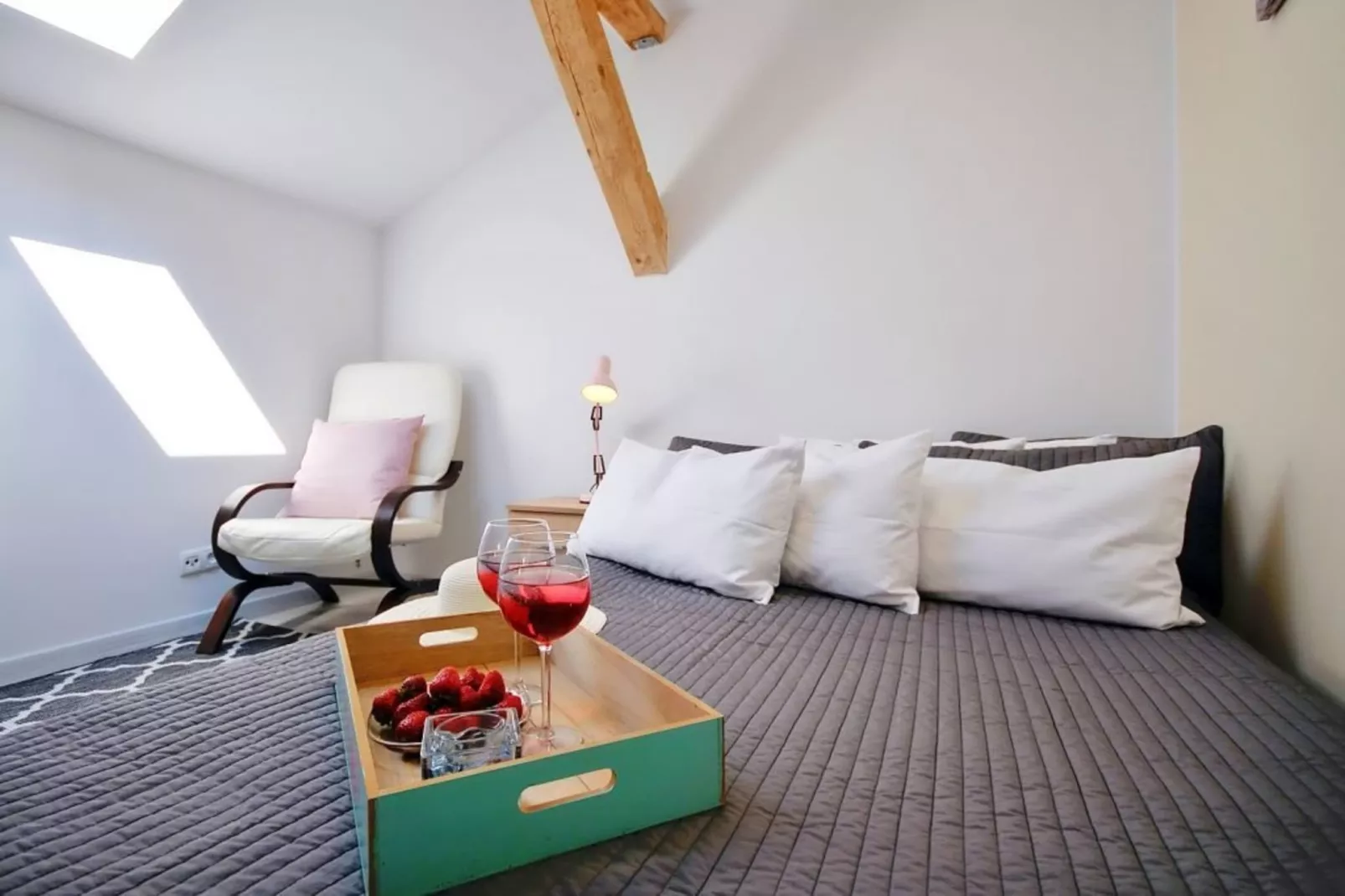 	Studio 2-osobowe nr 2 17 m2 na poddaszu Ustronie Morskie-Bedroom