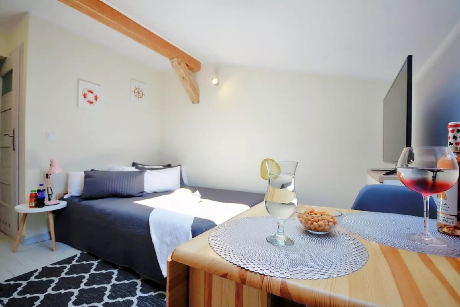 Studio 2-osobowe nr 3 16 m2 na poddaszu Ustronie Morskie-Bedroom