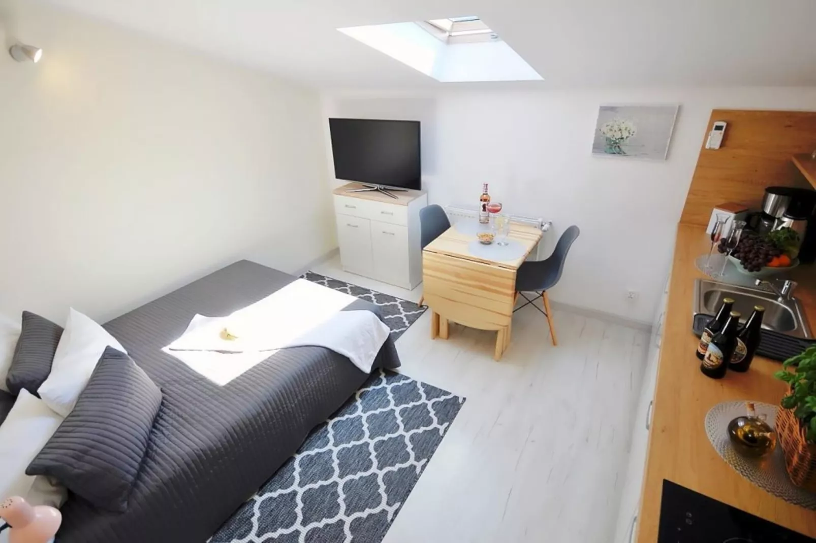 Studio 2-osobowe nr 3 16 m2 na poddaszu Ustronie Morskie-Bedroom