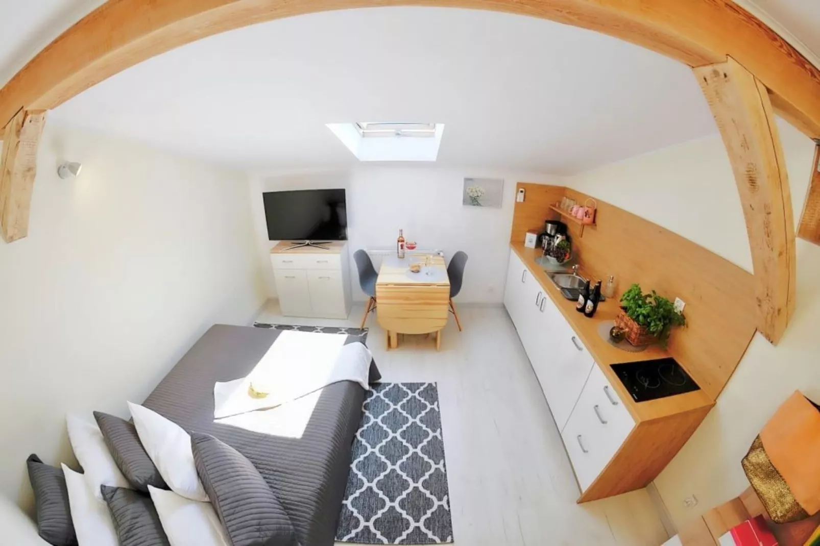 Studio 2-osobowe nr 3 16 m2 na poddaszu Ustronie Morskie-Bedroom