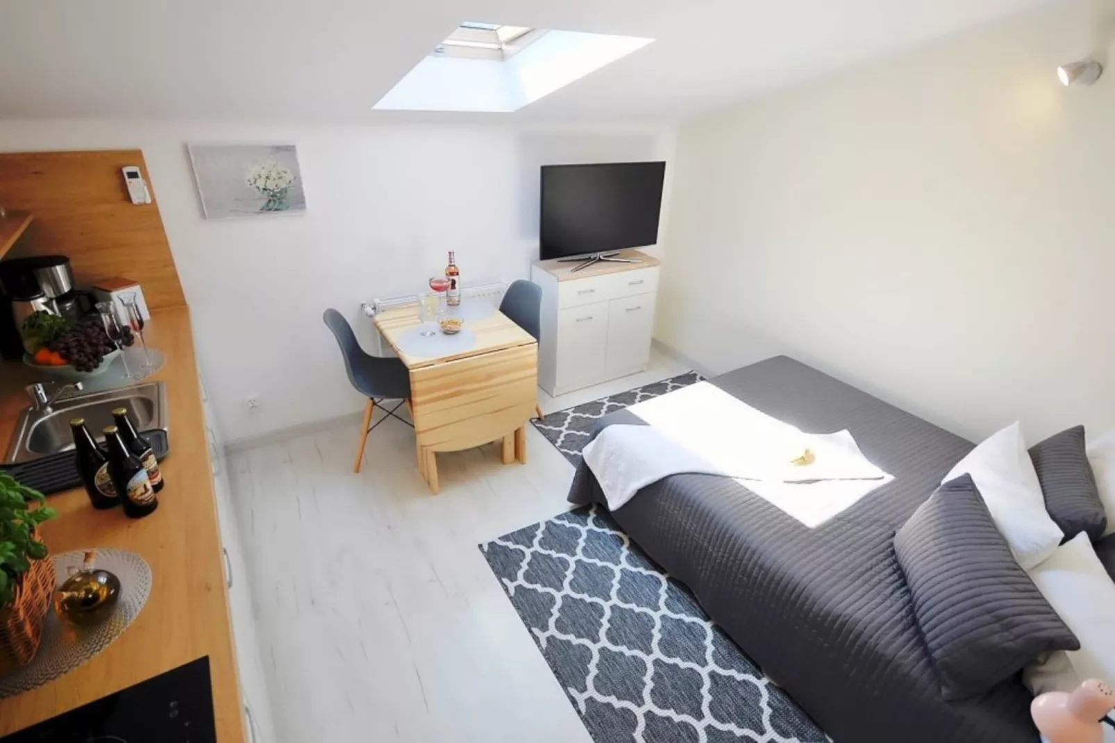 Studio 2-osobowe nr 3 16 m2 na poddaszu Ustronie Morskie-Bedroom