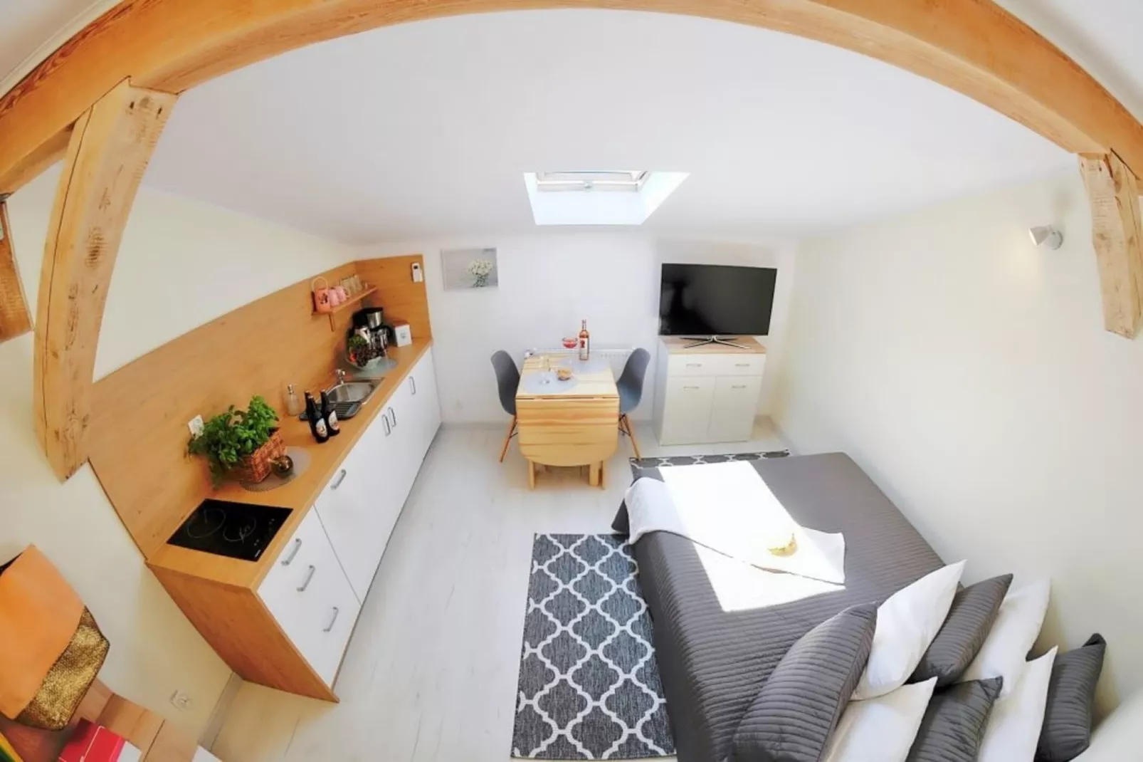 Studio 2-osobowe nr 3 16 m2 na poddaszu Ustronie Morskie-Bedroom