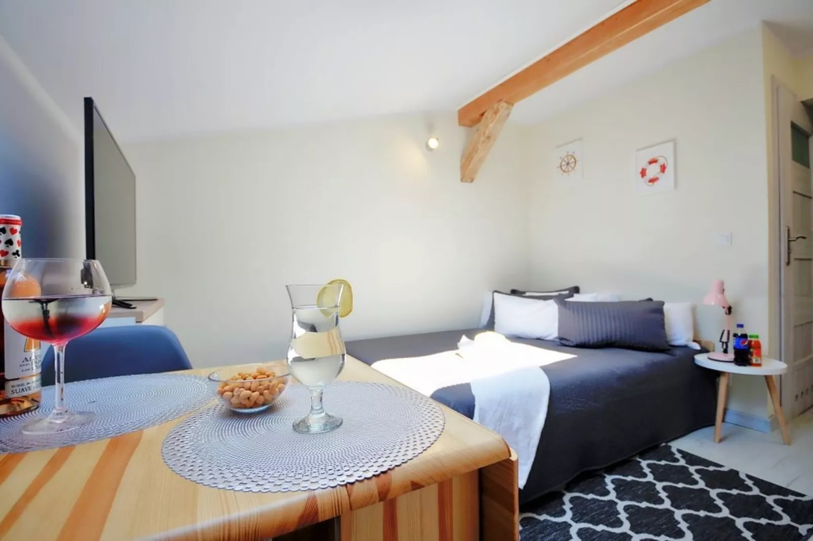 Studio 2-osobowe nr 3 16 m2 na poddaszu Ustronie Morskie-Bedroom