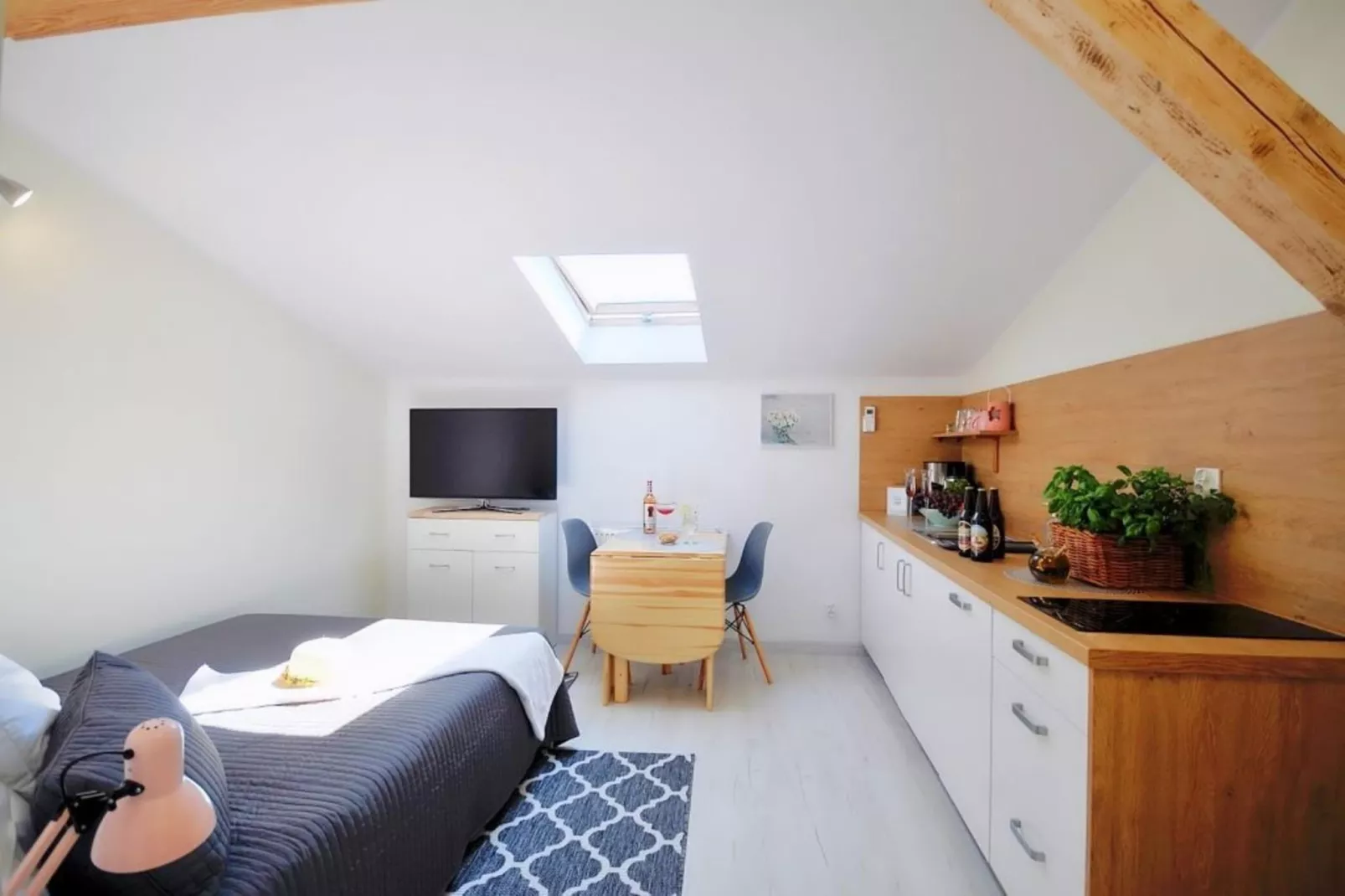 Studio 2-osobowe nr 3 16 m2 na poddaszu Ustronie Morskie-Bedroom