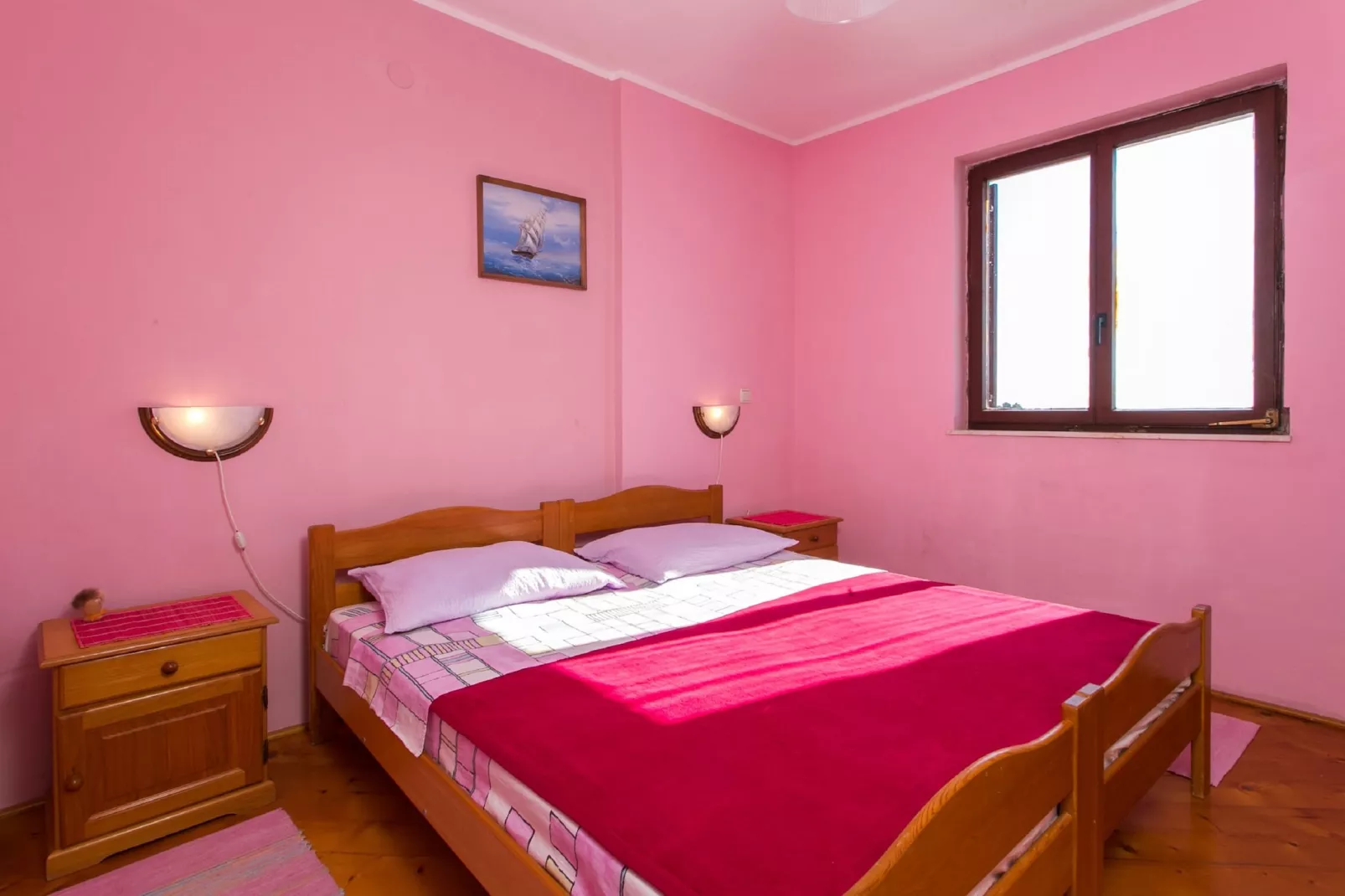 Apartments Neve - Two-Bedroom Apartment with Balcony and Sea View-Bedroom