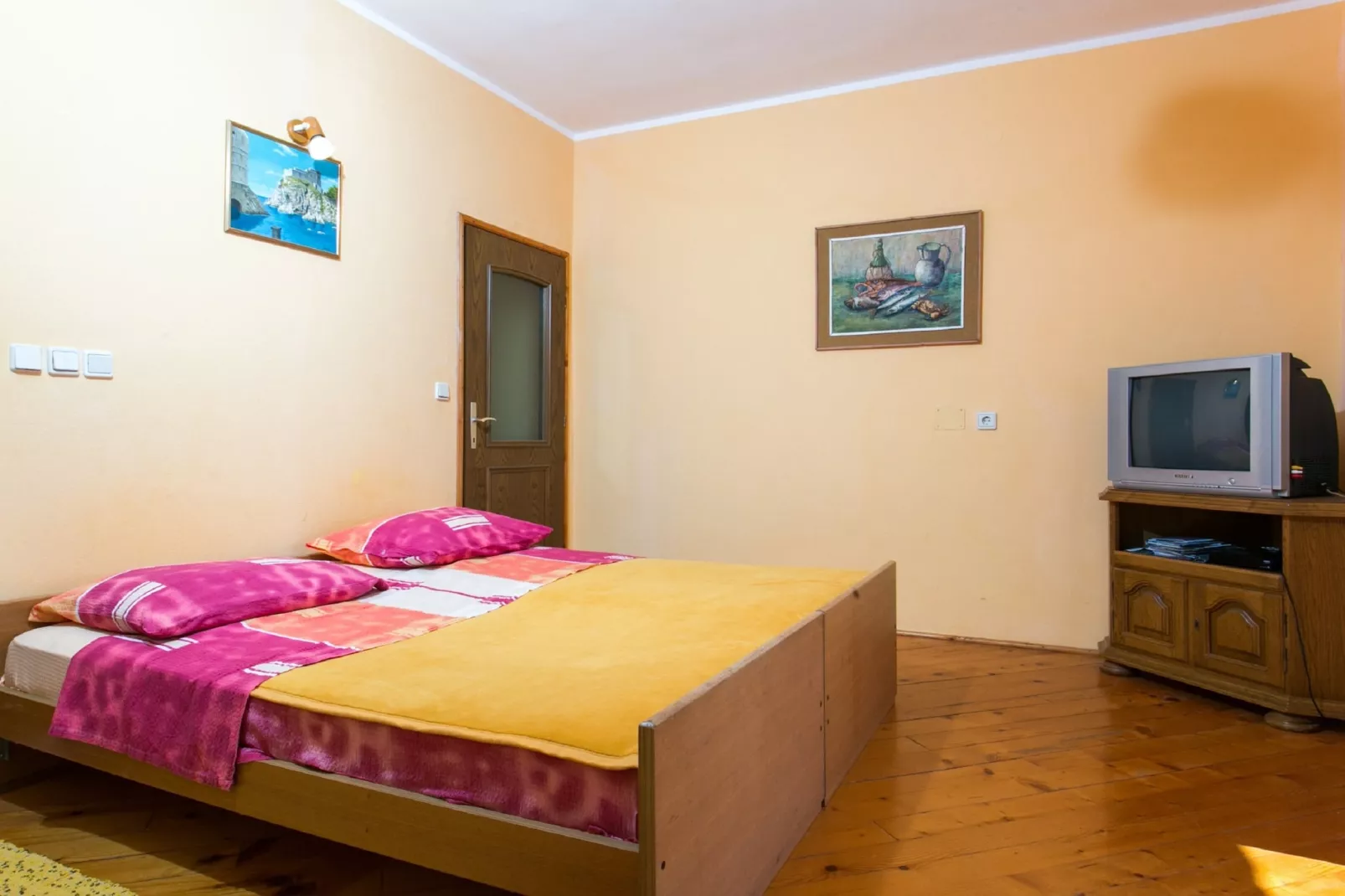 Apartments Neve - Two-Bedroom Apartment with Balcony and Sea View-Bedroom