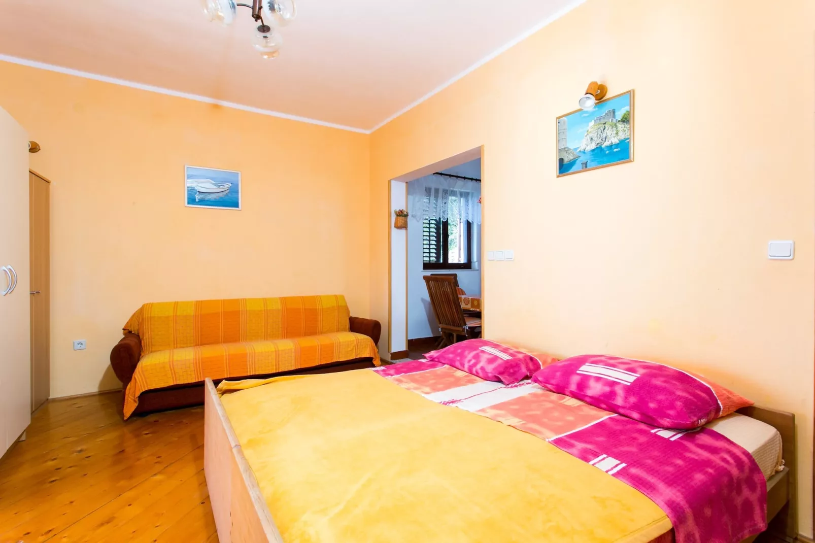 Apartments Neve - Two-Bedroom Apartment with Balcony and Sea View-Bedroom