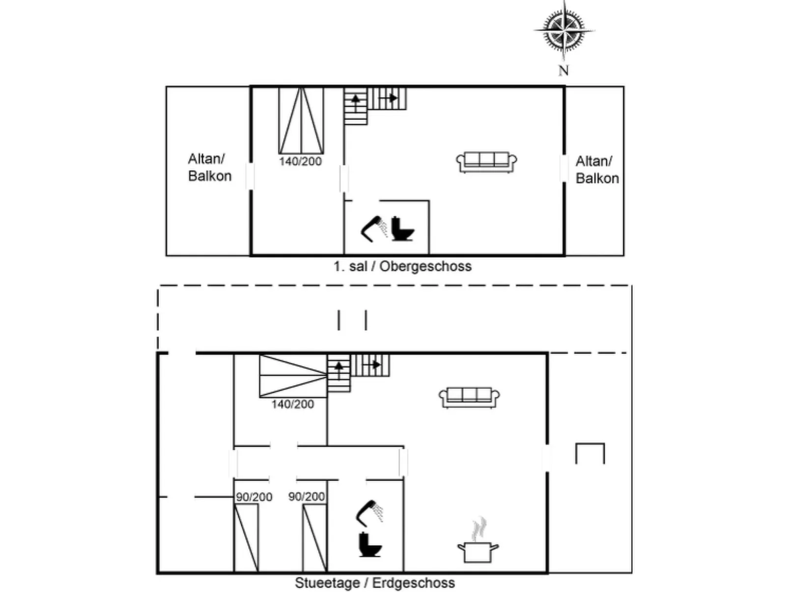 "Amandus" - 100m from the sea-Inside