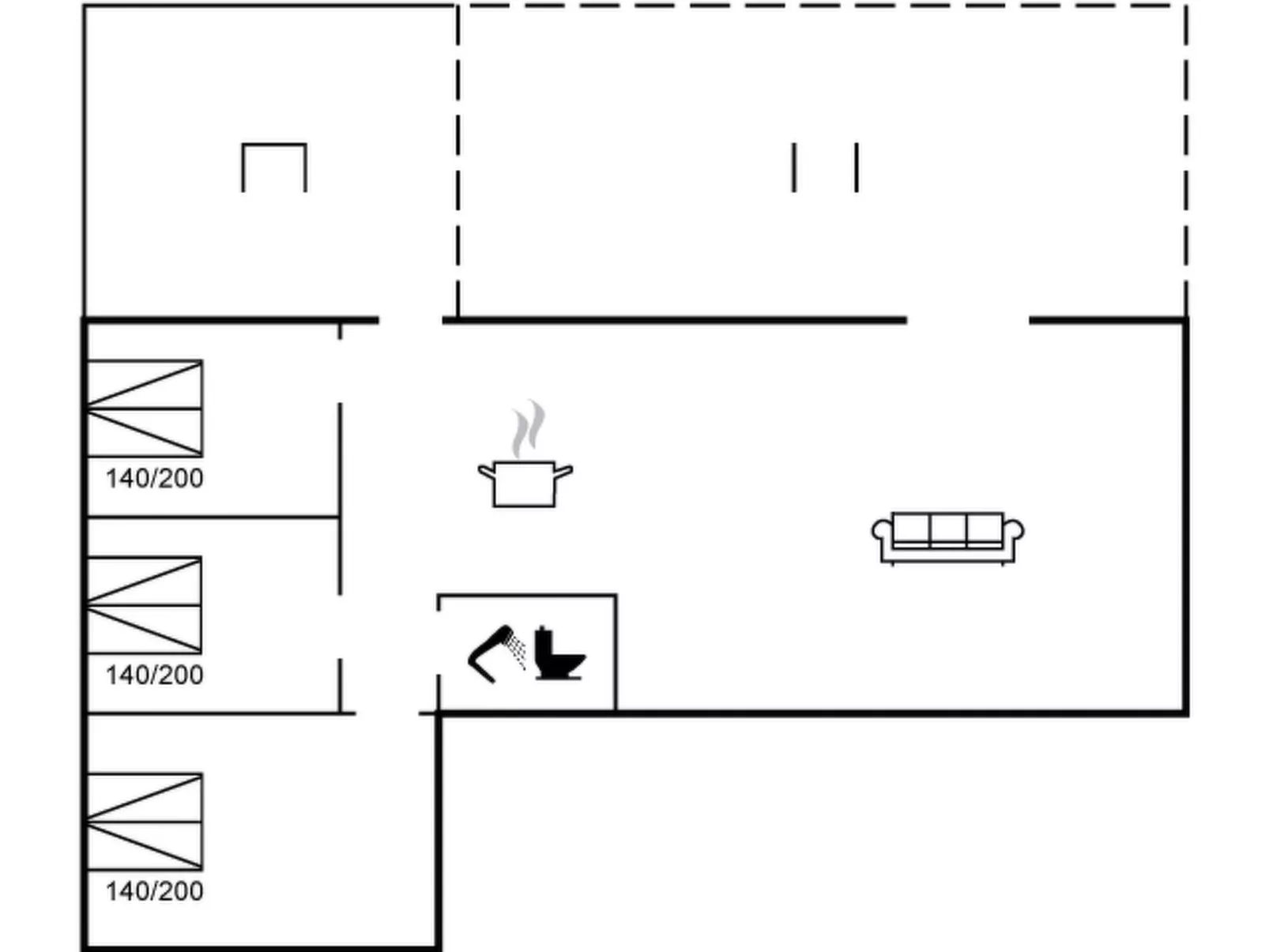 "Dwerg" - 300m to the inlet-Inside