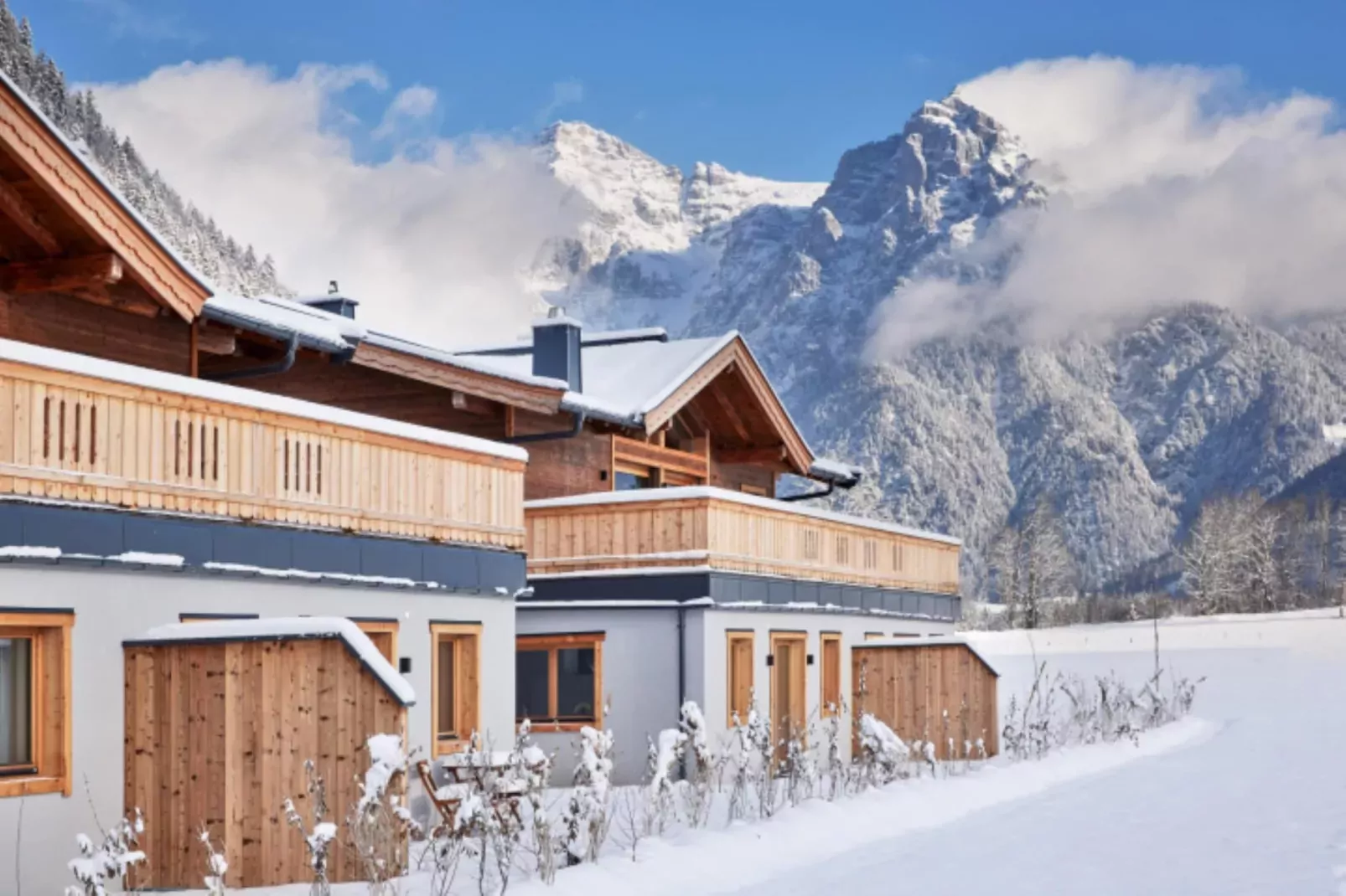 Luxusapartment mit Sauna am Berg-Exterior winter