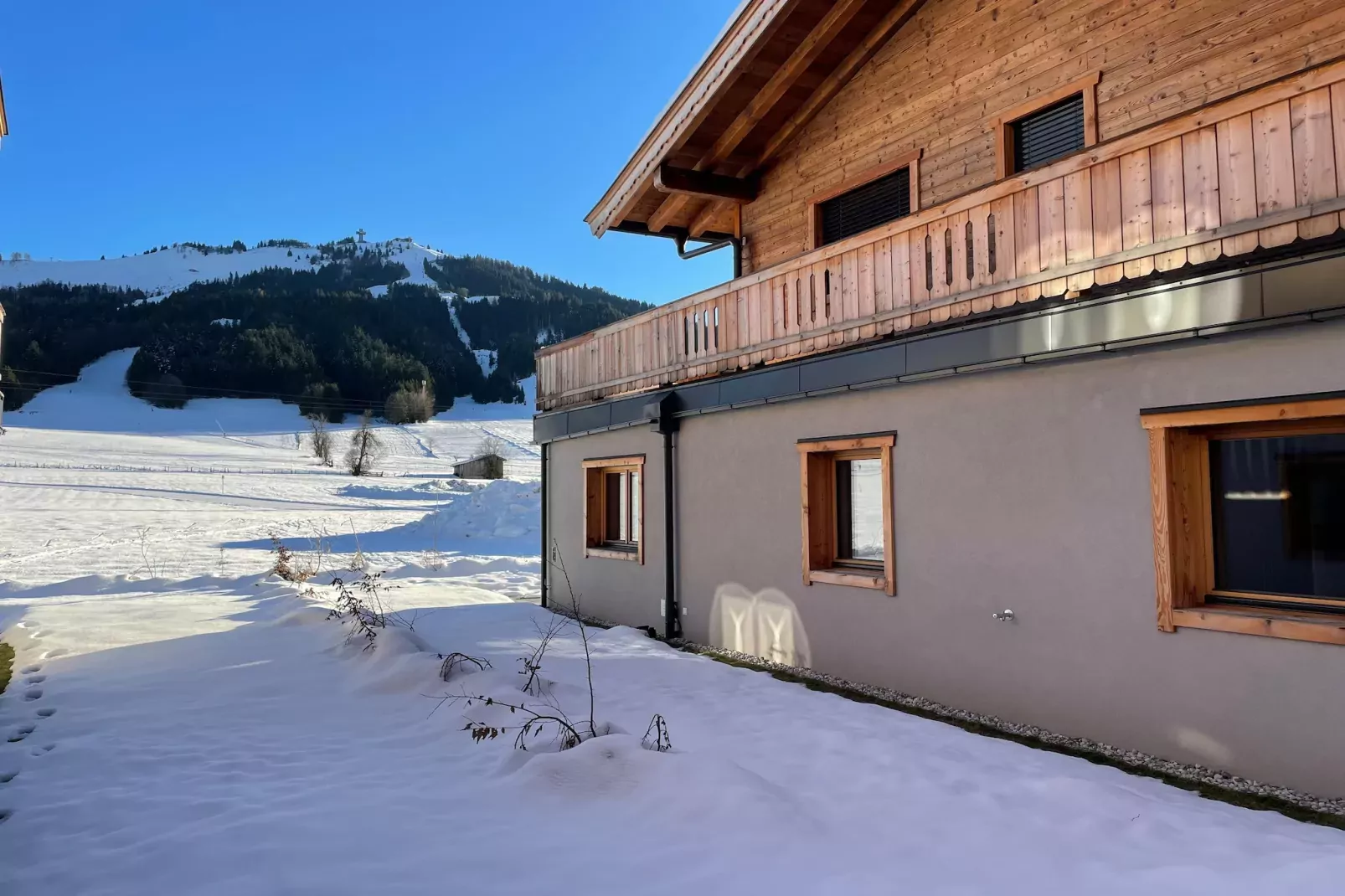 Luxusapartment mit Sauna am Berg-Garden winter