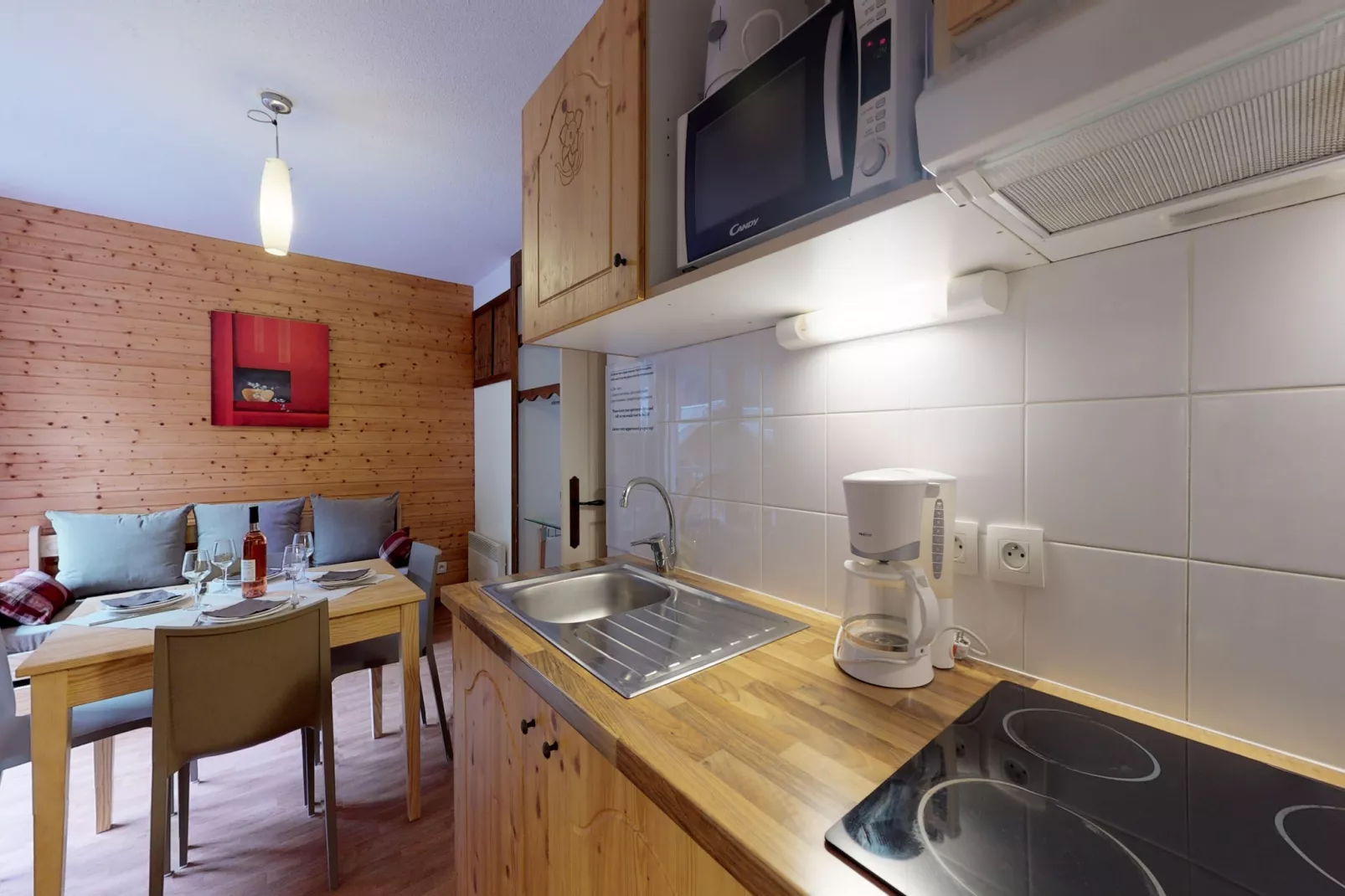 Hameau 4 201 - SPA & PISCINE appartement 4 pers-Kitchen