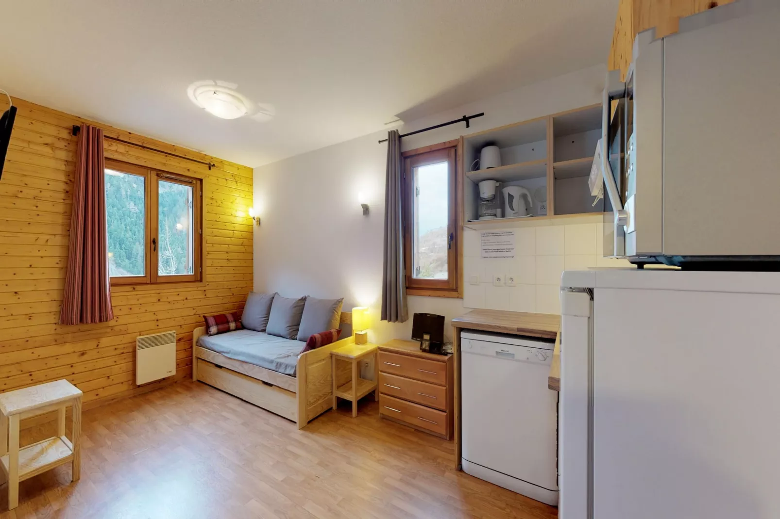 Hameau 8 101 - SPA & PISCINE studio 4 pers.-Living room