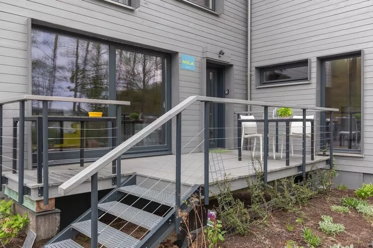 Domy wakacyjne dla 2 osób nad jeziorem Wisełka-Terrassenbalkon