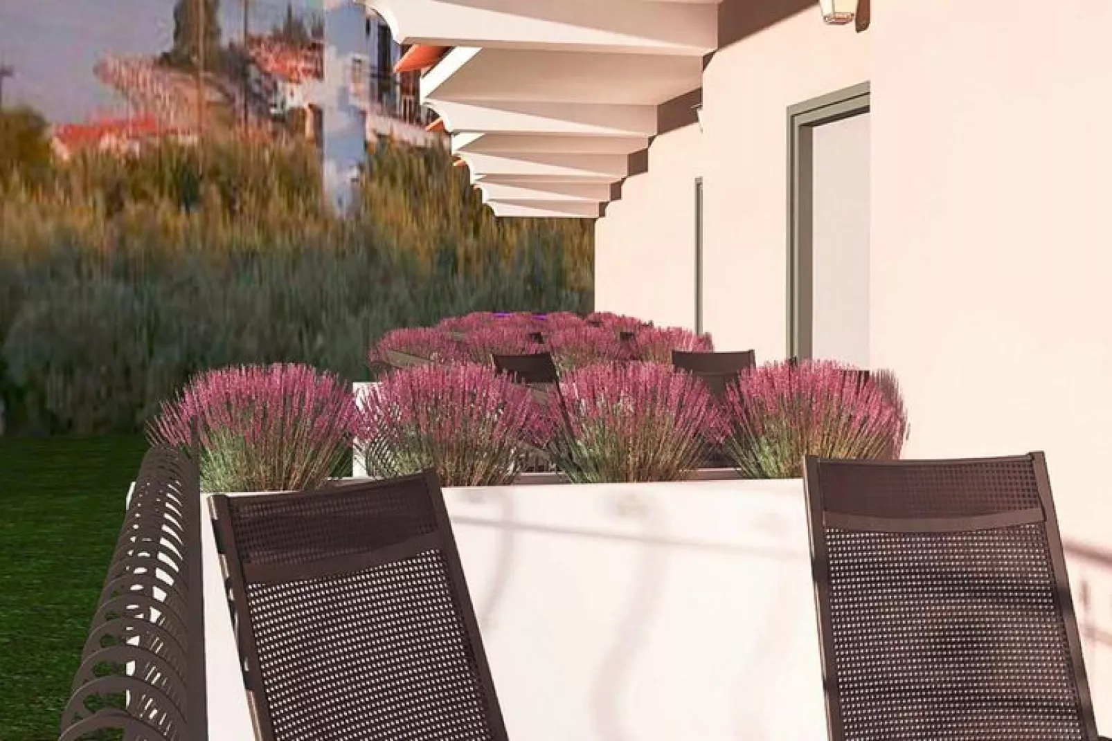 Holiday resort Asteris Village, Gerakini-Maisonette 150 qm-Terrasse