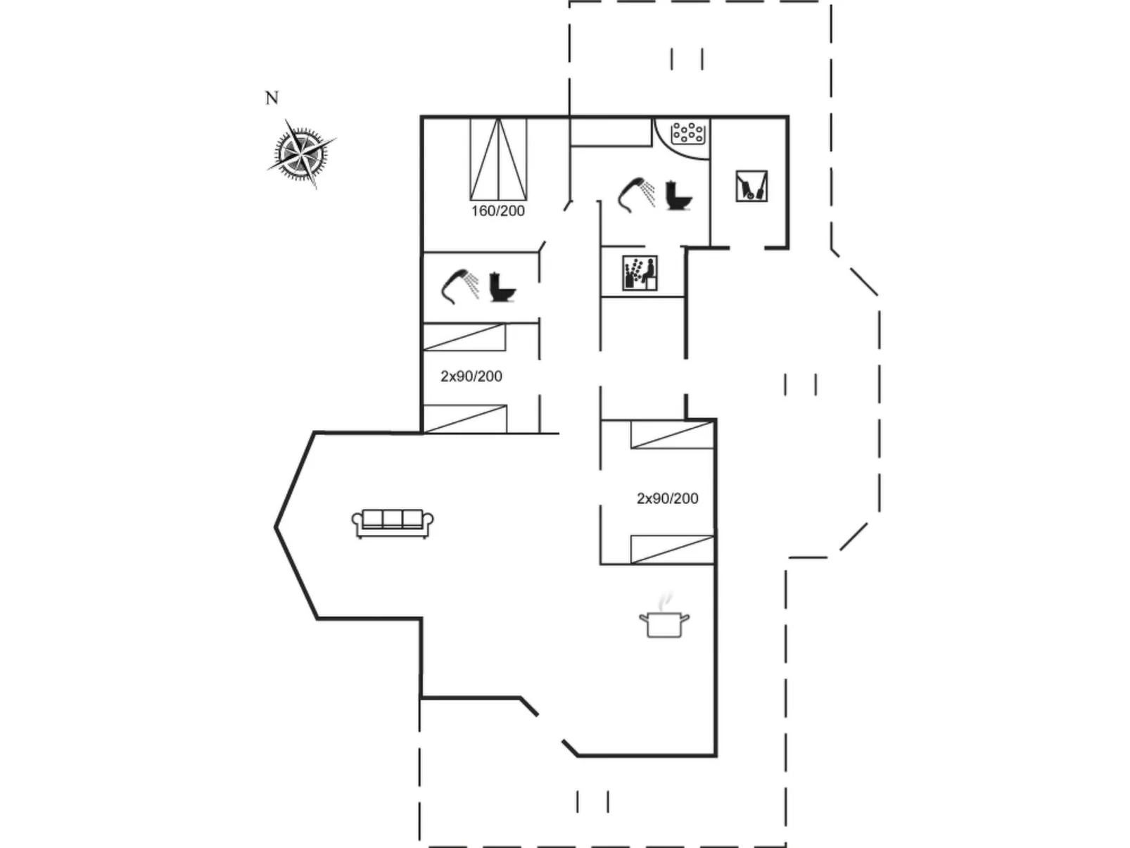 "Udder" - 250m from the sea-Inside