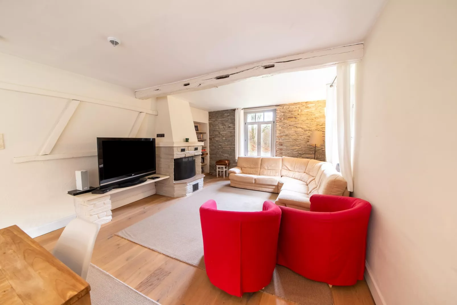 Le Vieux Moulin Bohan-Wohnzimmer
