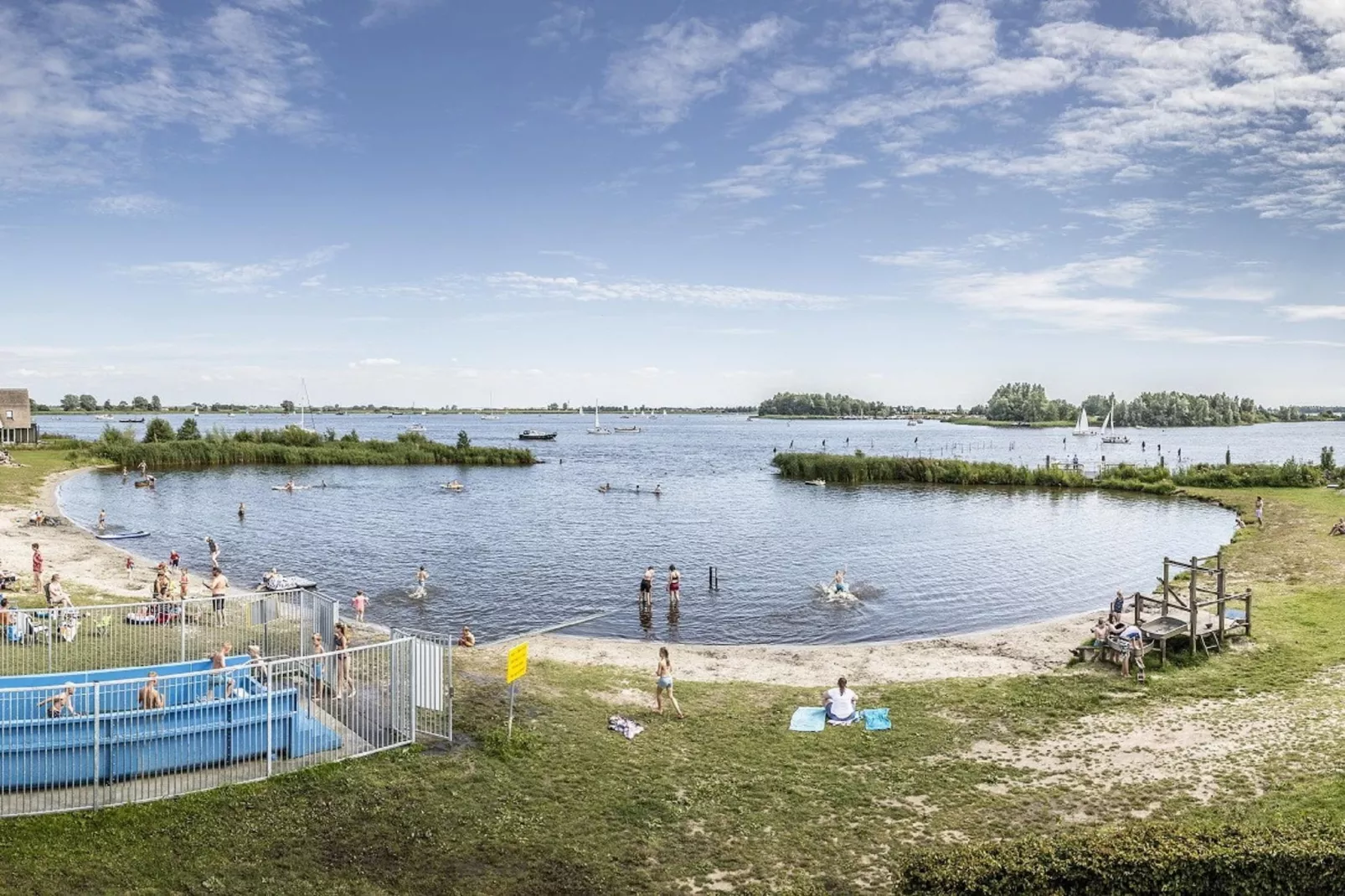Waterlodges Heeg 1-Gebiete Sommer 1 km