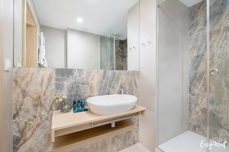 Apartament Uzdrowiskowa 4B-27 Łukęcin-Badezimmer