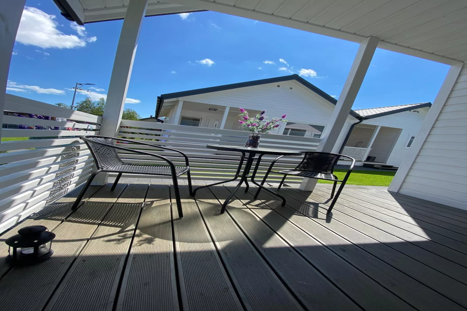 Domki sobota / sobota Dąbki-Terrassenbalkon