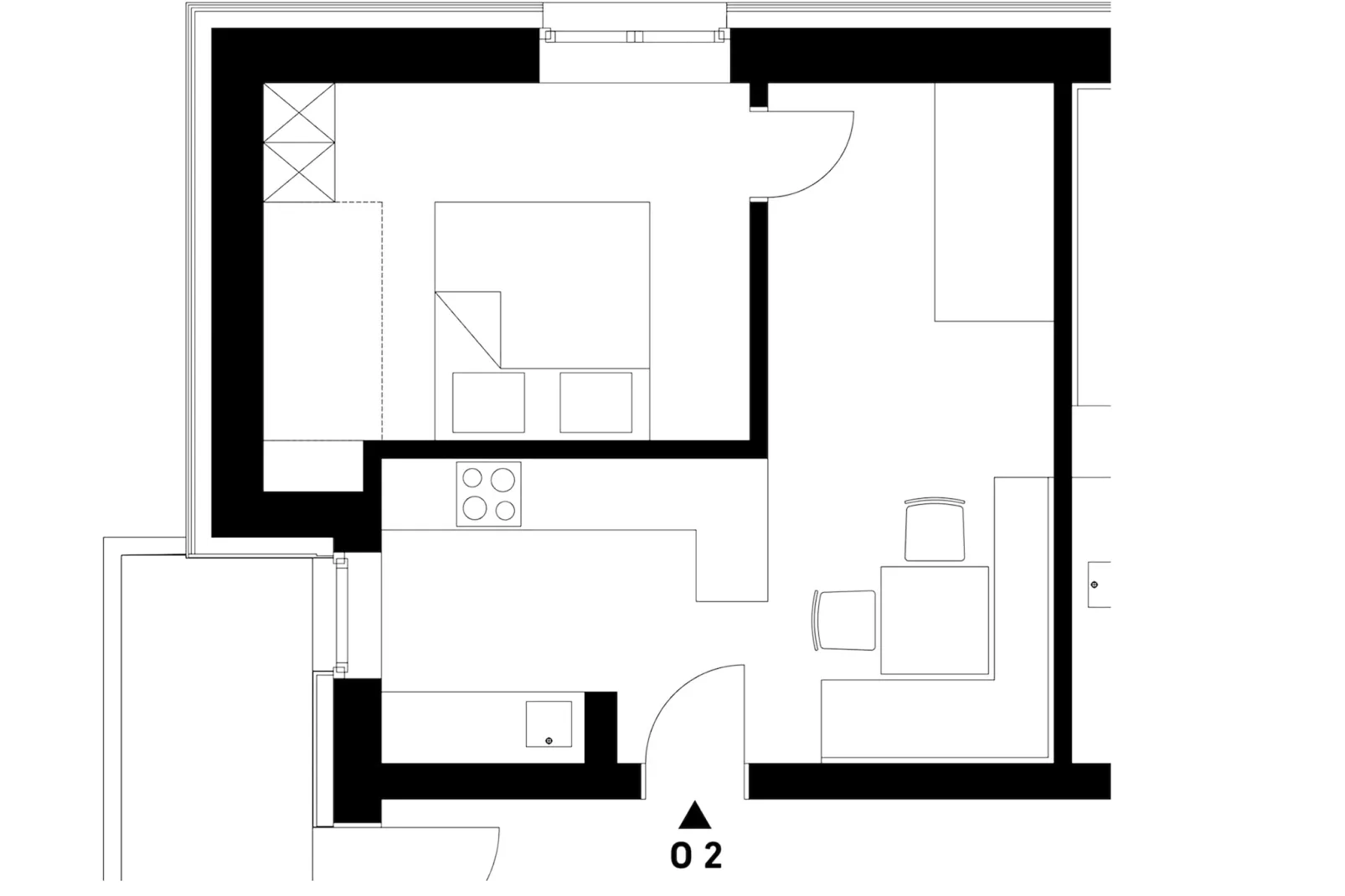 Naviser Hütte Wohnung Kreuzjoch 142-Plan d'étage