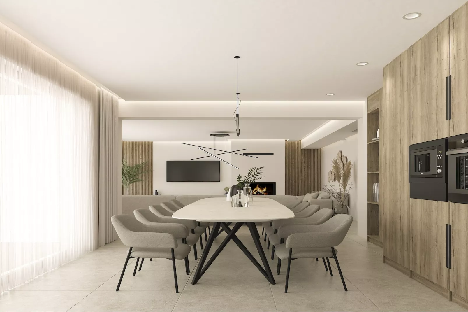 Ouranos Villa-Aether group villas-Dining room