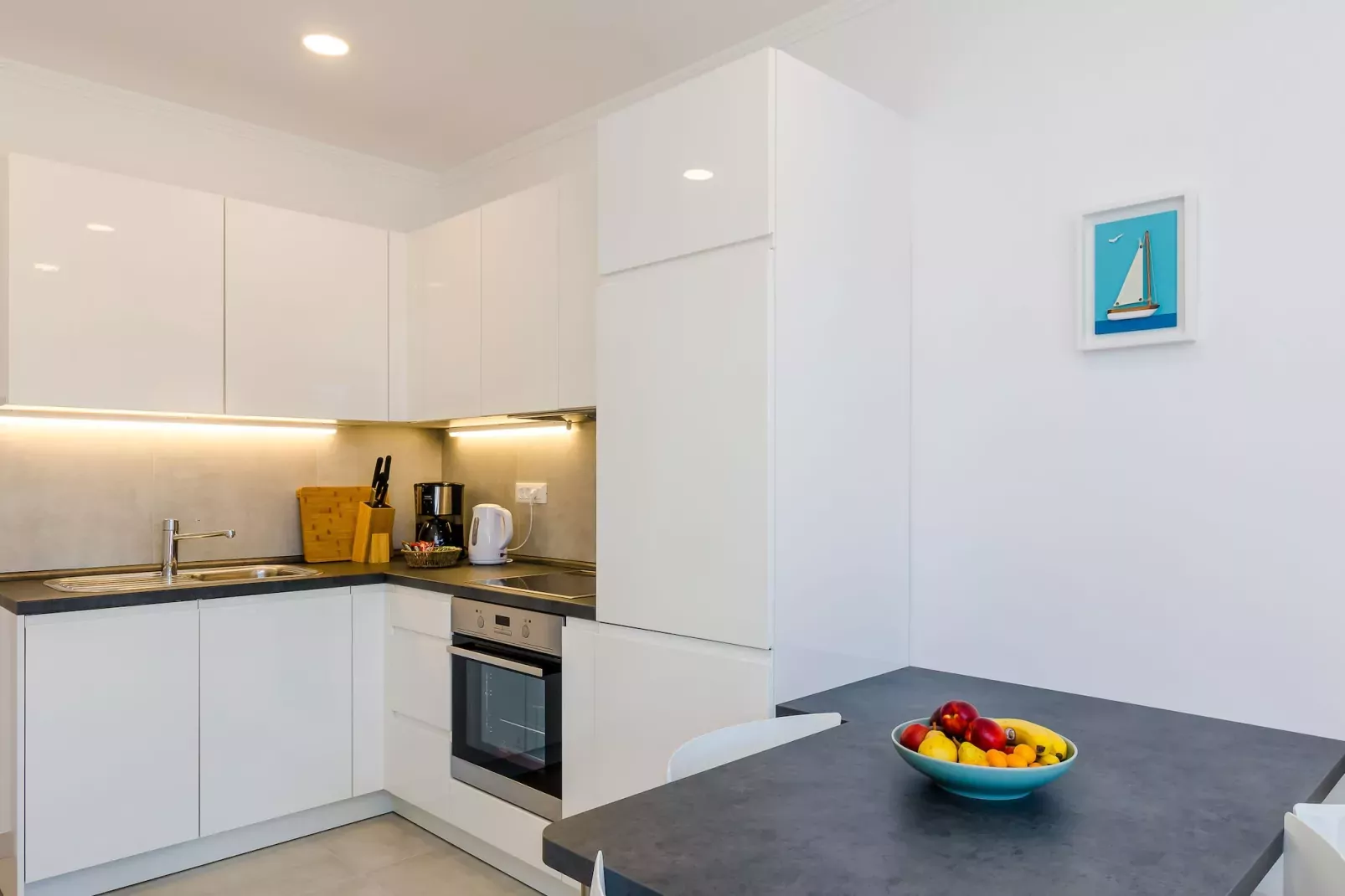 Apartments Sara (Molunat) - Superior One Bedroom Apartment with Terrace and Sea View-Kitchen