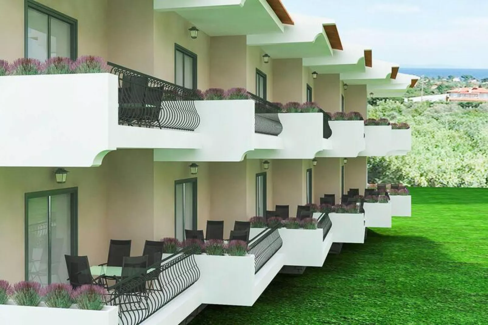 Holiday resort Asteris Village, Gerakini-Maisonette 150 qm-Extérieur été