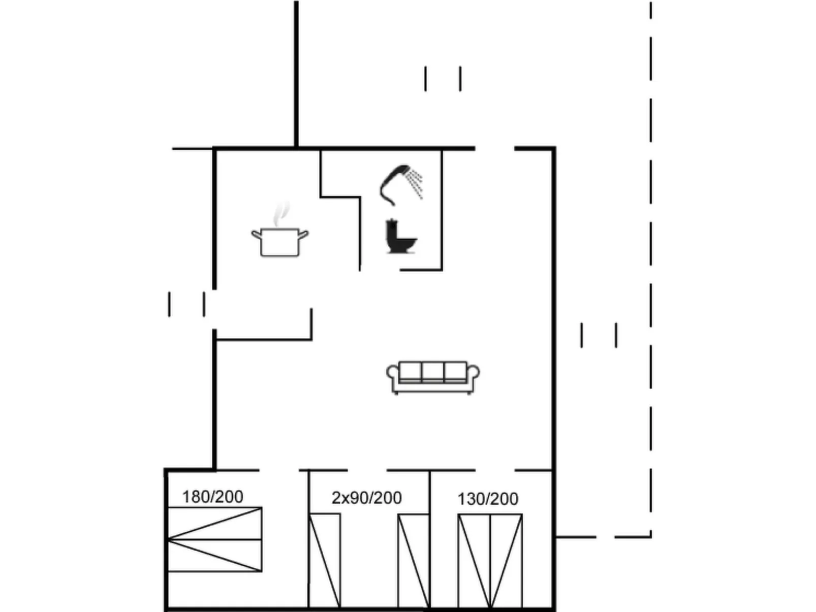 "Rokil" - 400m from the sea-Inside