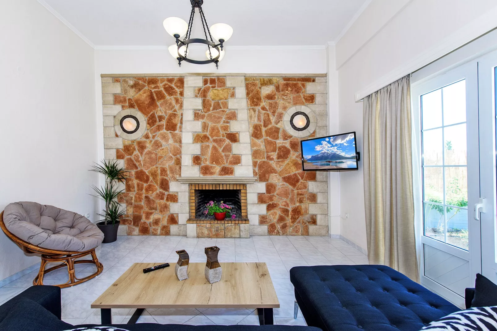 Platanias Villa Spyros-Living room