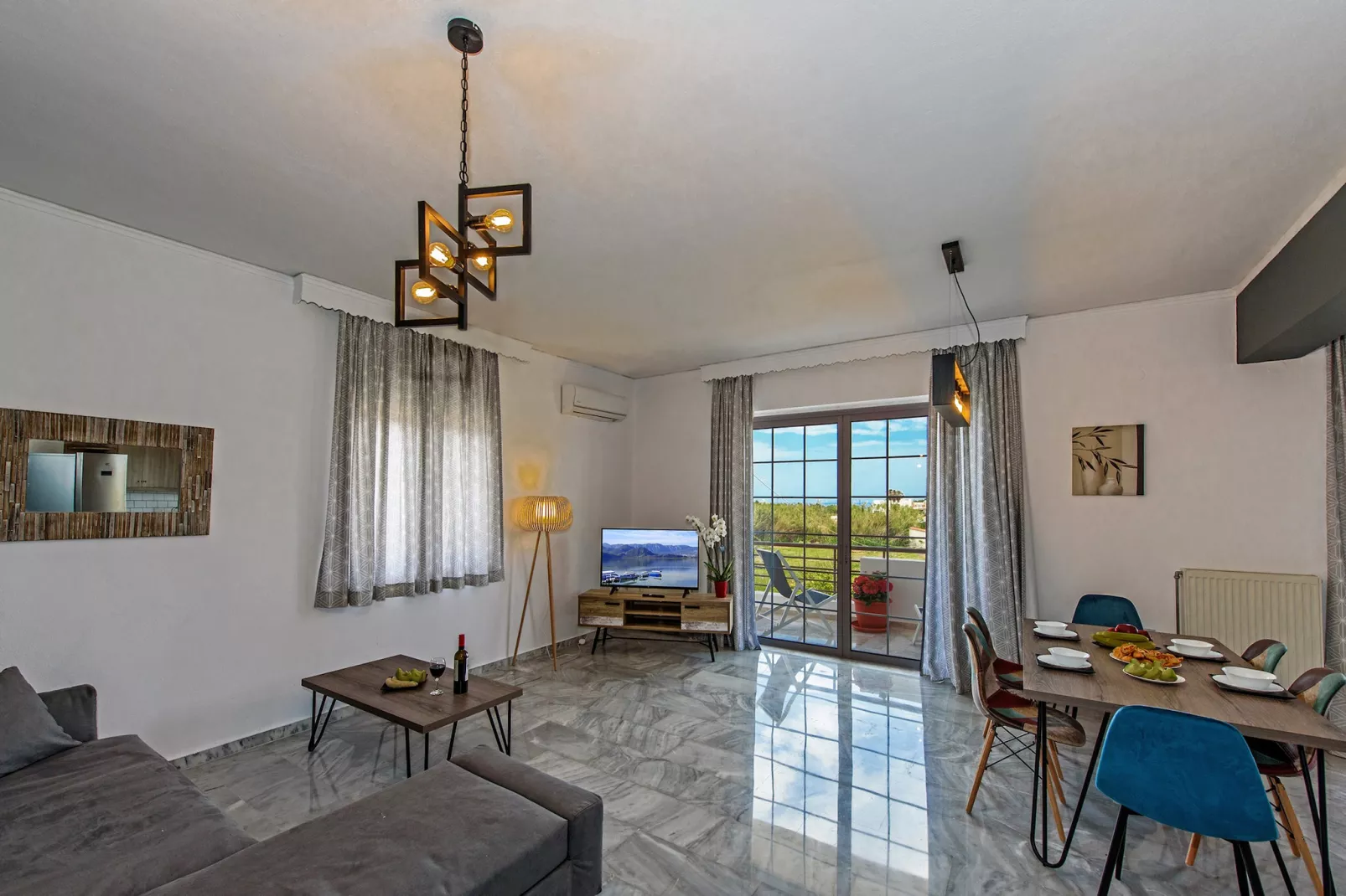 Platanias Villa Spyros-Living room