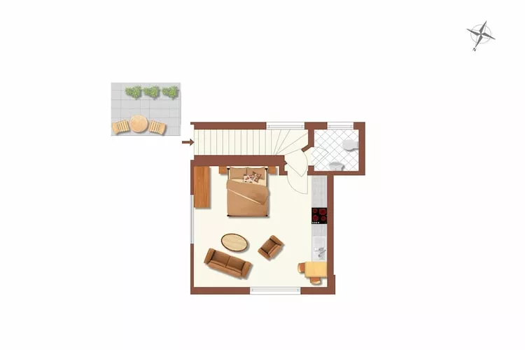 Huus Avelia - Apartment DG	-Floor plan