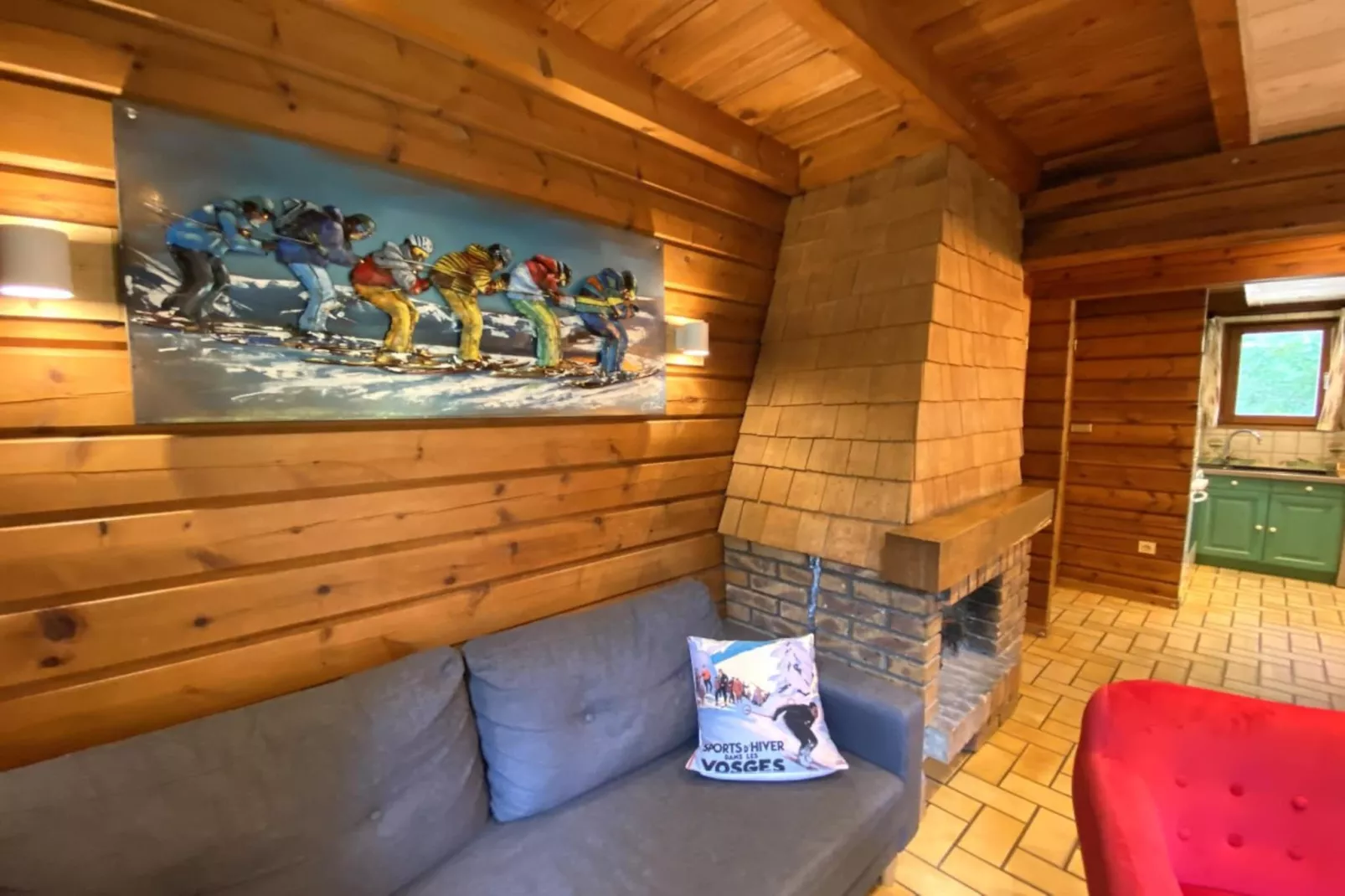 LE SKIEUR  Chalet en bois-Living room