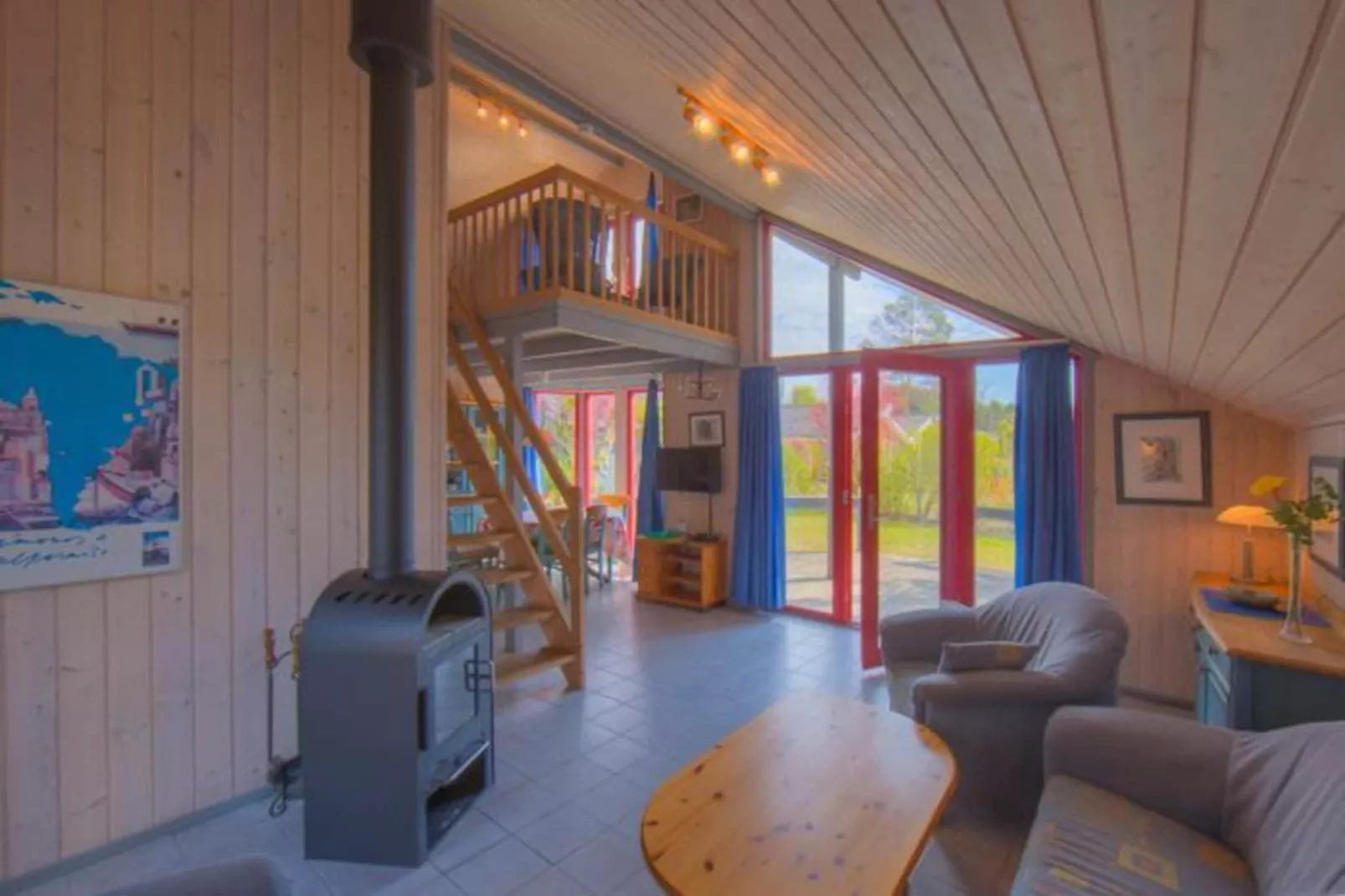 FH Wildgans Comfort mit Sauna & Kaminofen 81 qm 157-Living room